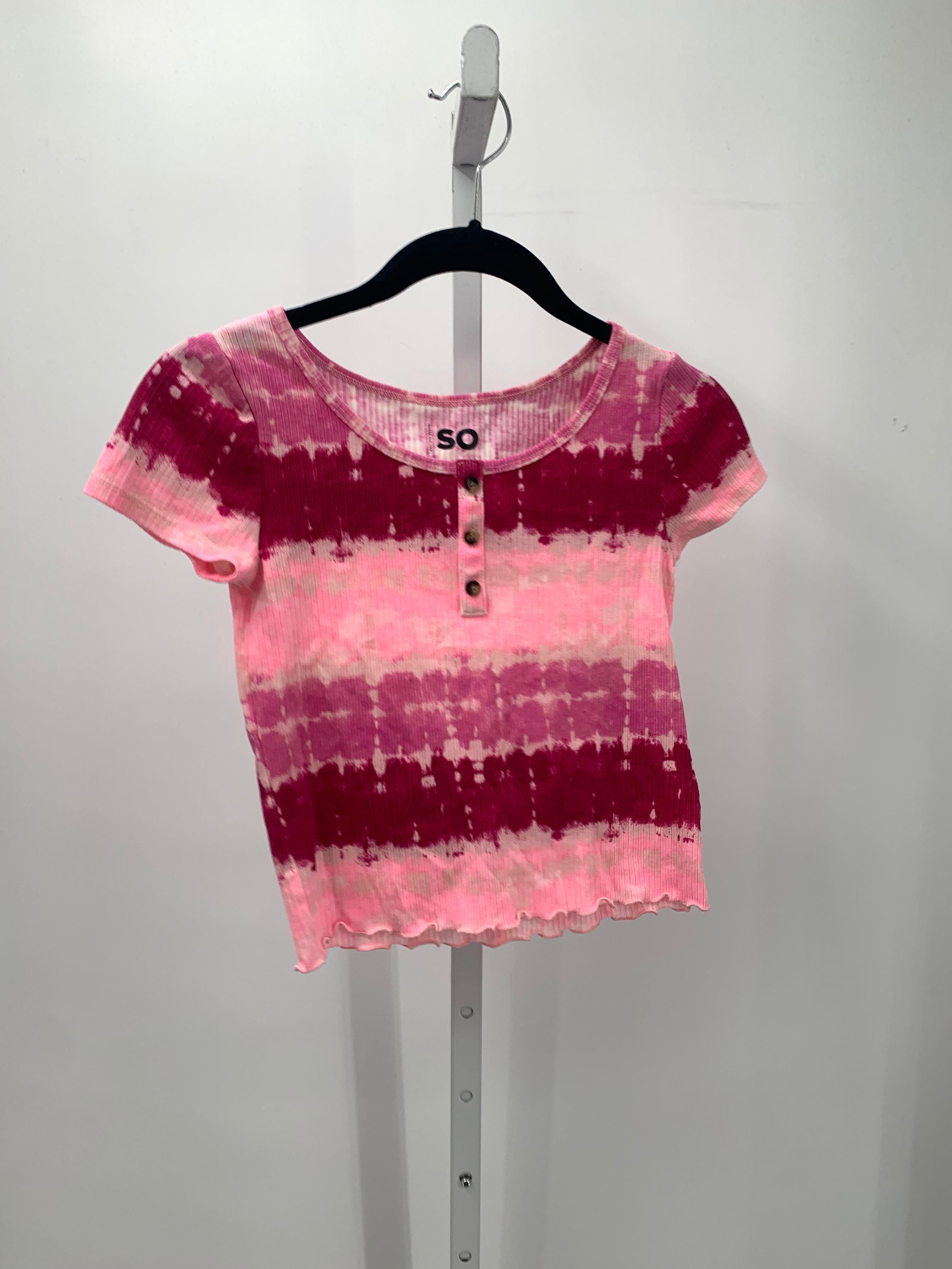 SO Size 7 Girls Short Sleeve Shirt