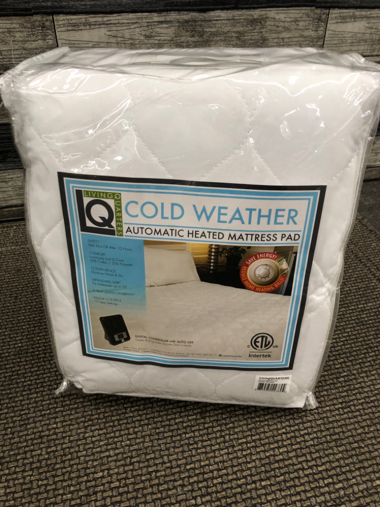 NIP AUTOMATIC HEATED QUEEN MATTRESS PAD.