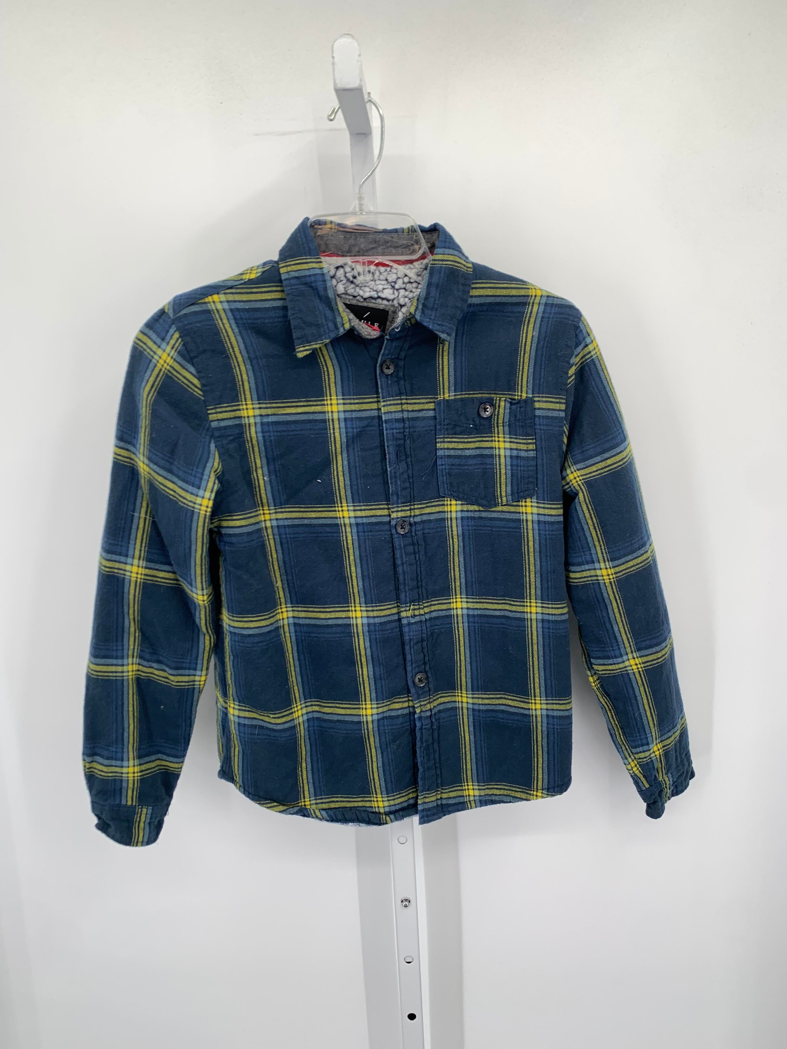 PLAID BUTTON DOWN SHERPA LINED.