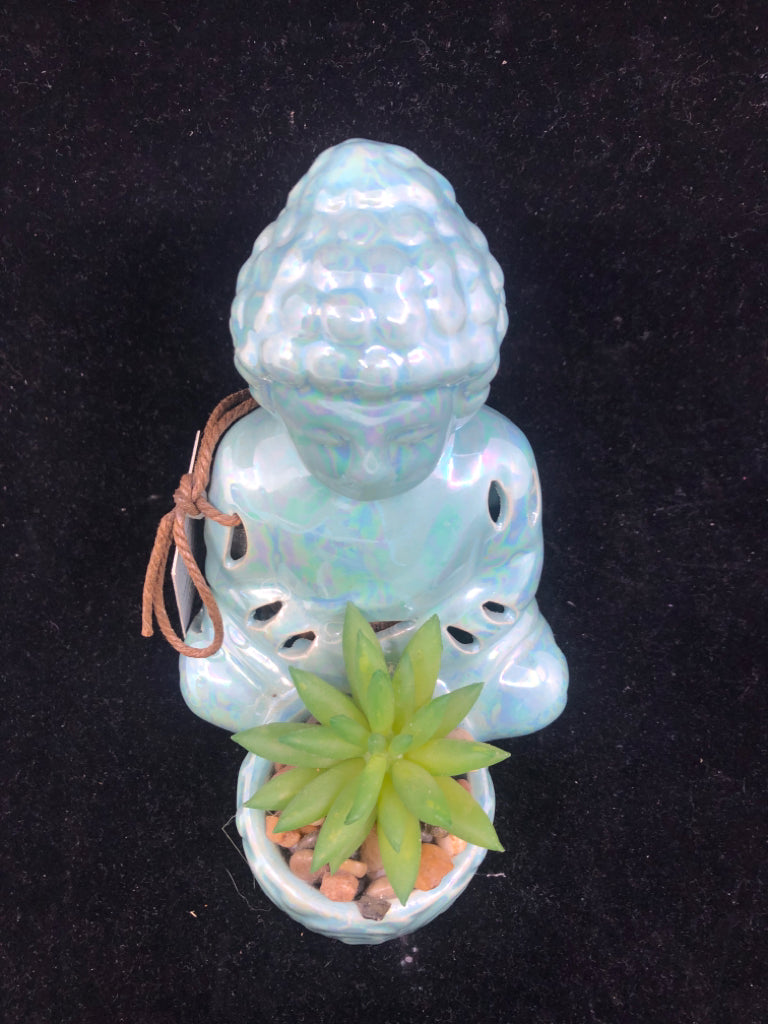 NIP HOME  DECOR GINGER LILLY BUDDHA W/ SUCCULENT