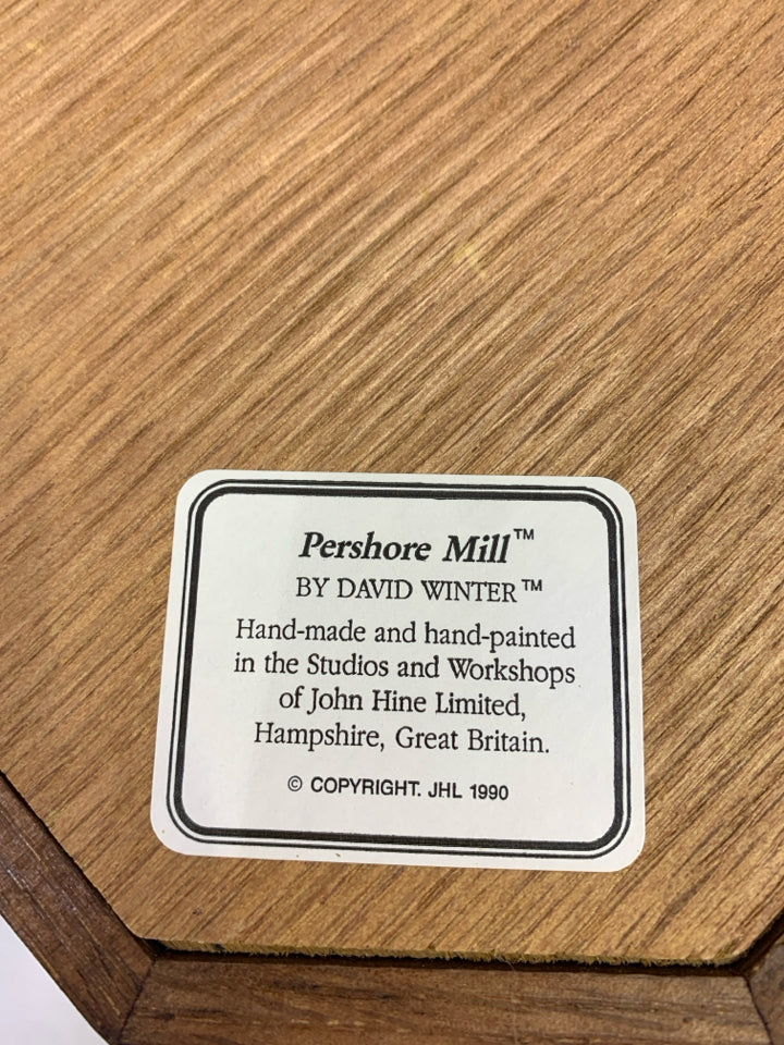 PERSHORE MILL IN SHADOW BOX WALL HANGING DAVID WINTER.