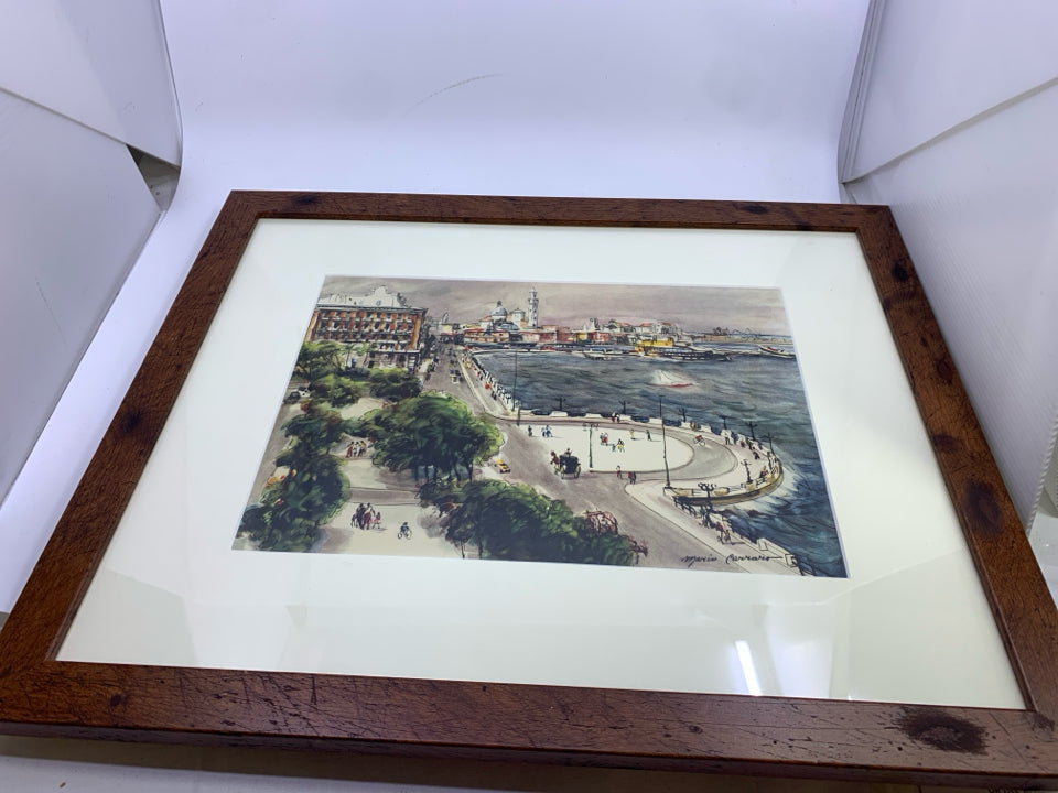 FRAMED CITY BY BAY SCENE PRINT.