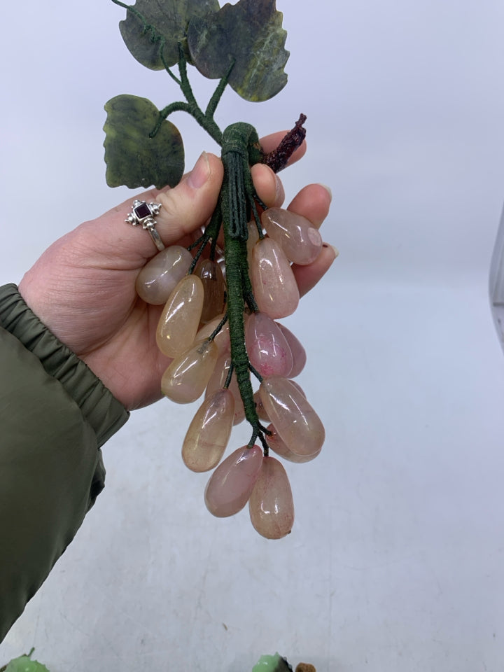 PALE PINK STONE GRAPE CLUSTER.