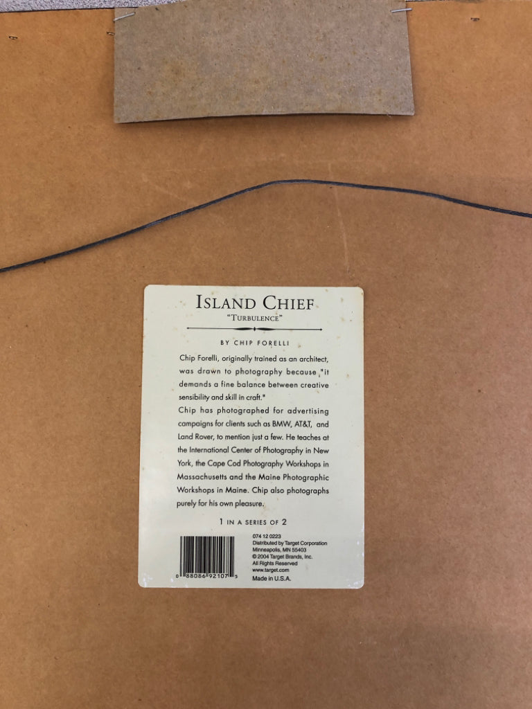 "TURBULANCE" ISLAND CHIEF WALL HANGING.