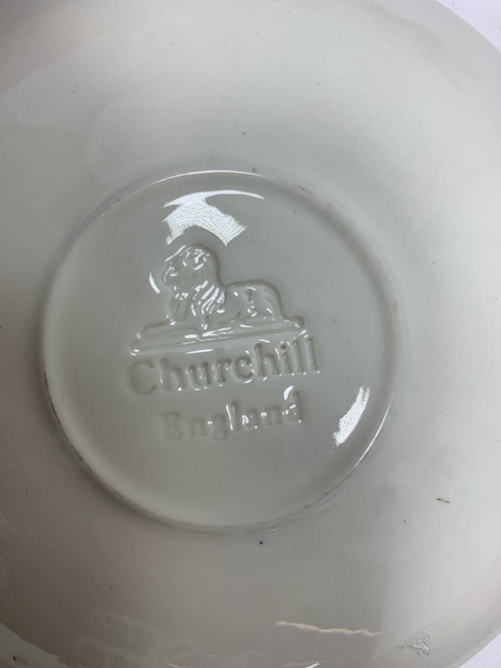 30PC CHURCHILL BLUE WILLOW SET SERV FOR 6.