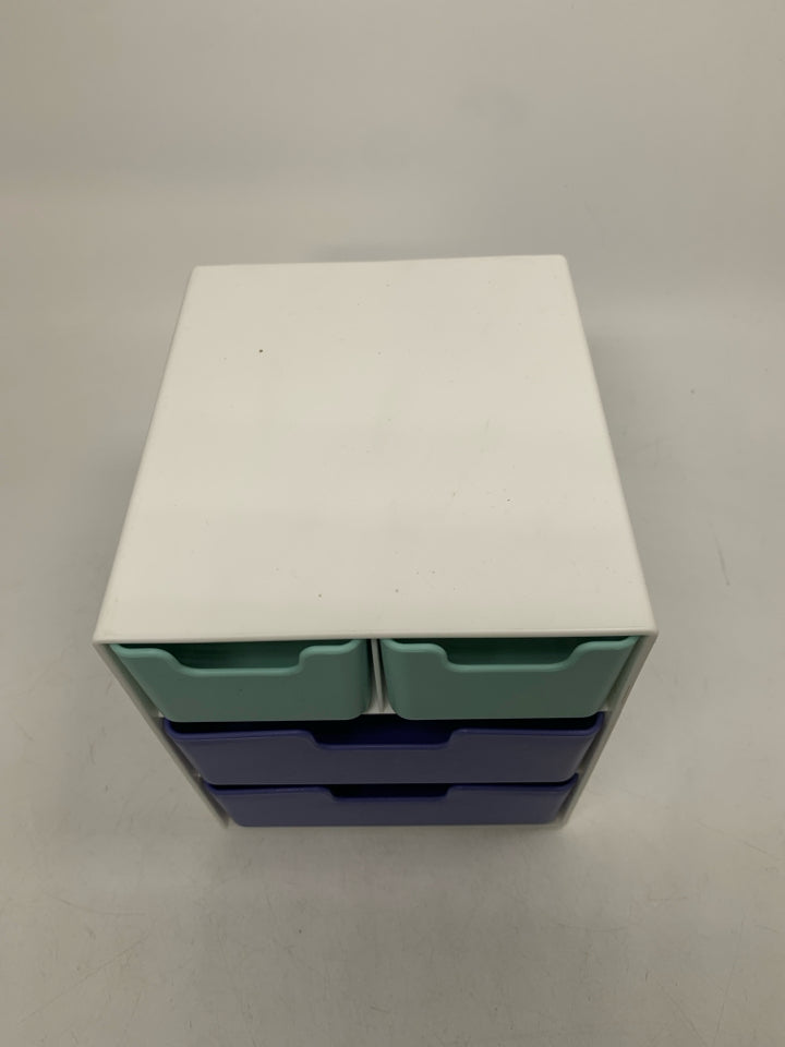4 DRAWERS PLASTIC DESK ORGANIZER.