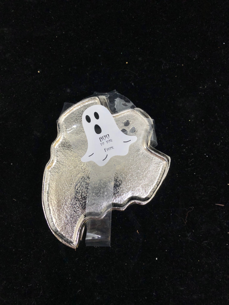 6 SILVER METAL GHOST DRINK COASTERS.