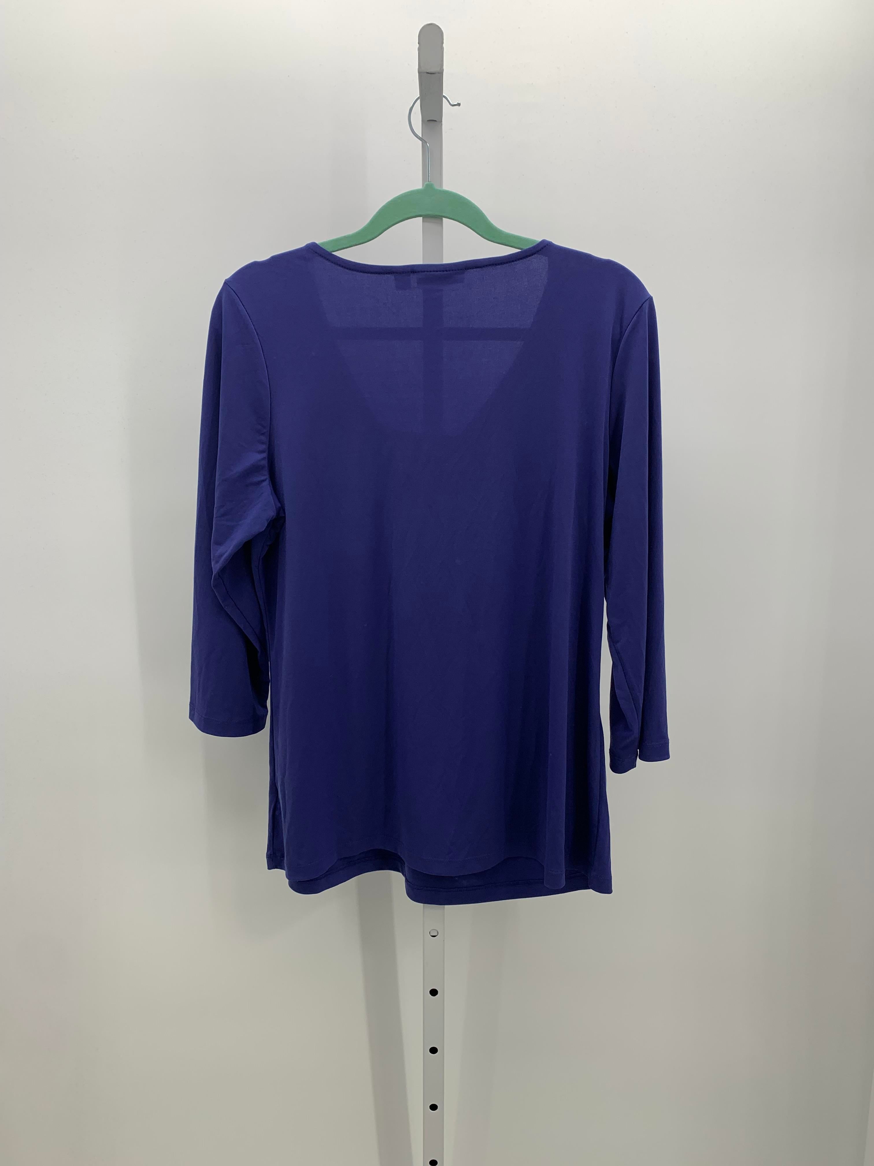 Susan Graver Size Large Misses 3/4 Sleeve Shirt