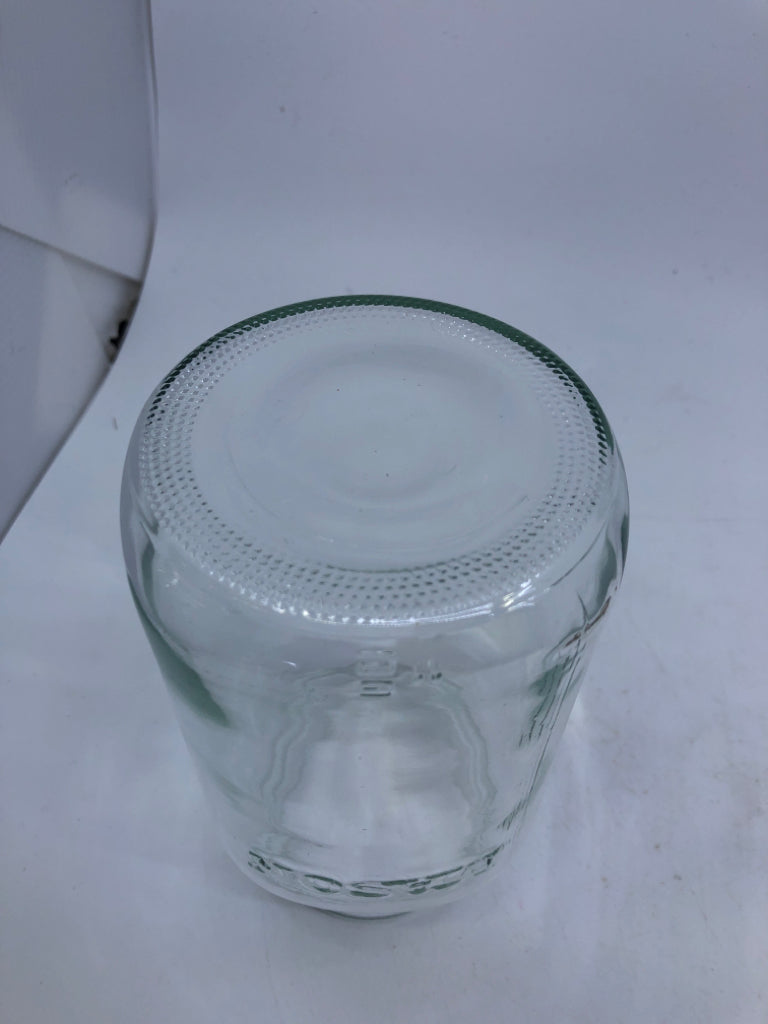 "MASON" MASON JAR W/ GOLD LID.