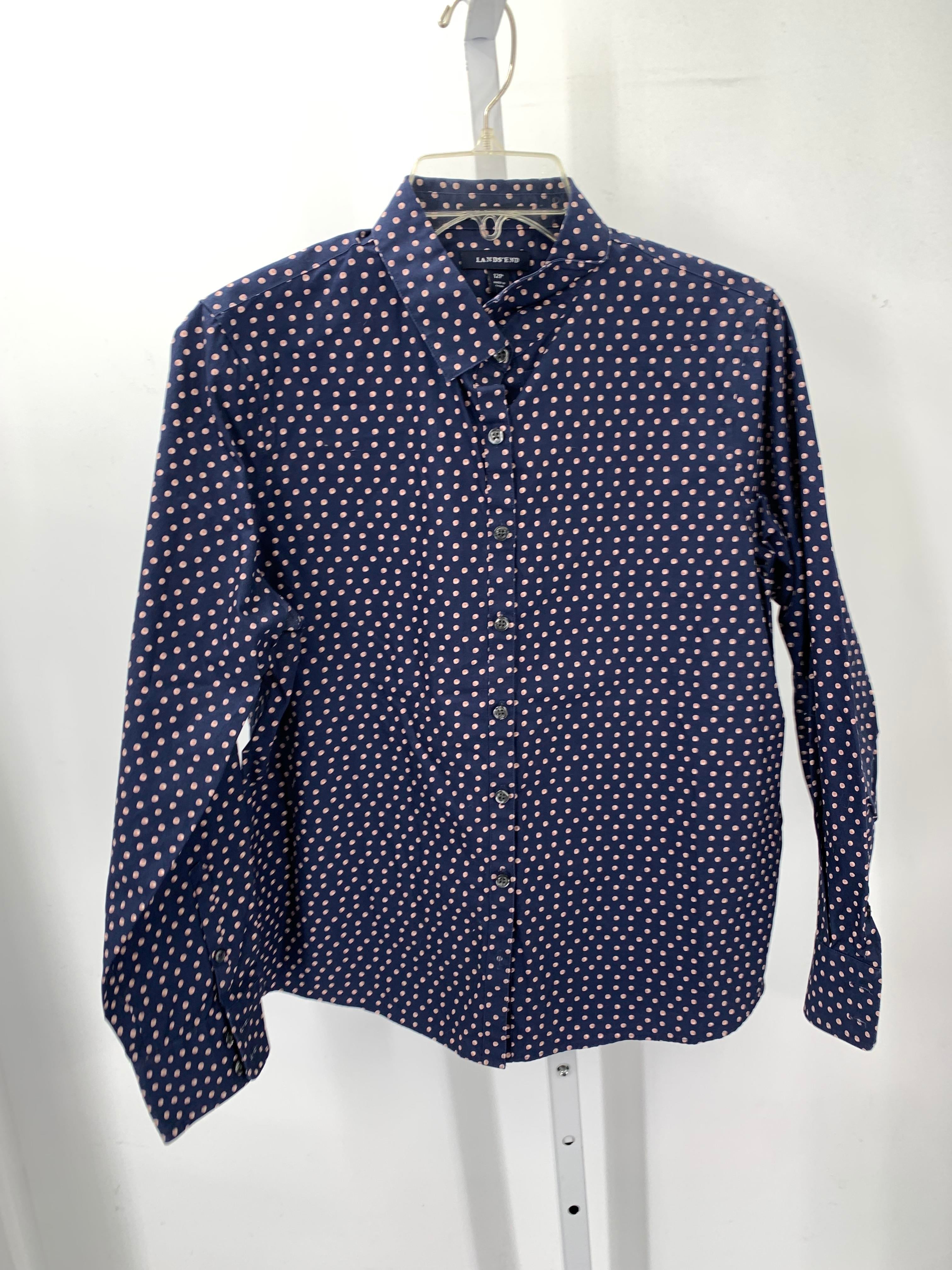 Lands End Size 12 Petite Petite Long Sleeve Shirt