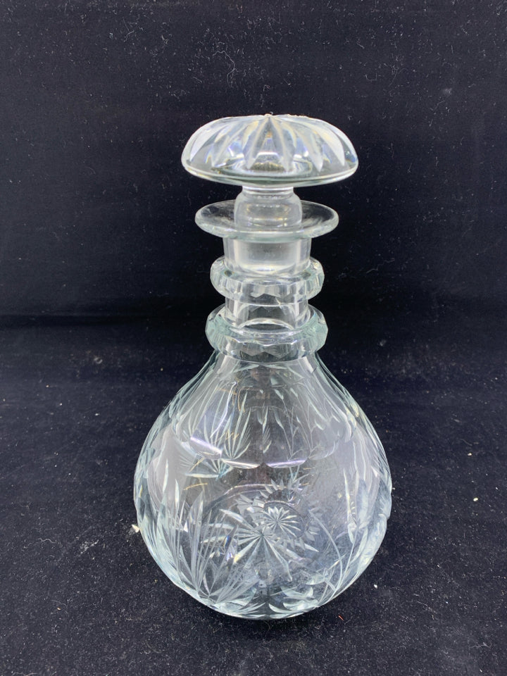 EKENAS SWEDEN CUT GLASS DECANTER.