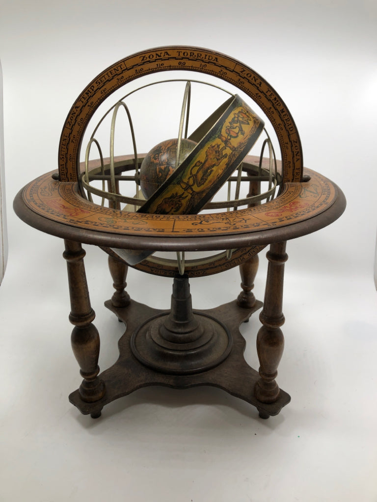 VTG ZODIAC DESK GLOBE.