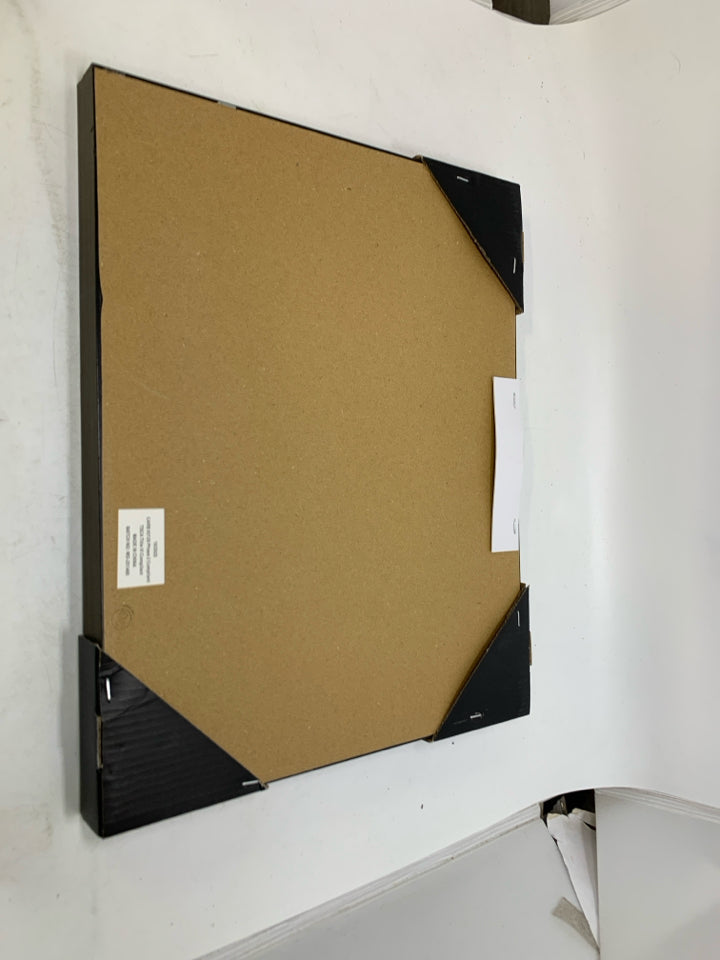 NIP ABSTRACT FLOWER FIELD IN GOLD/GREY FRAME.