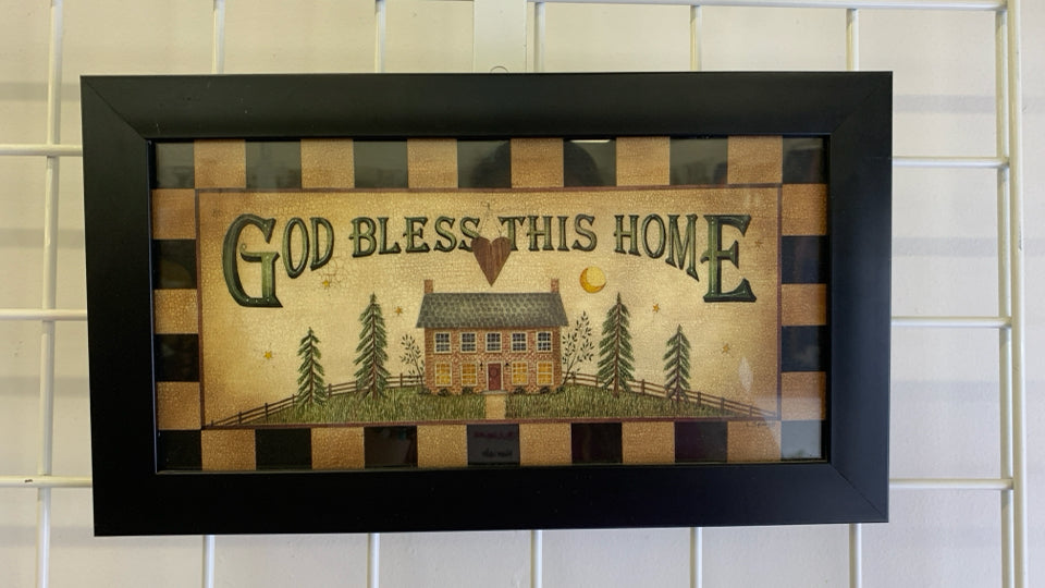 GOD BLESS THIS HOME WALL ART.