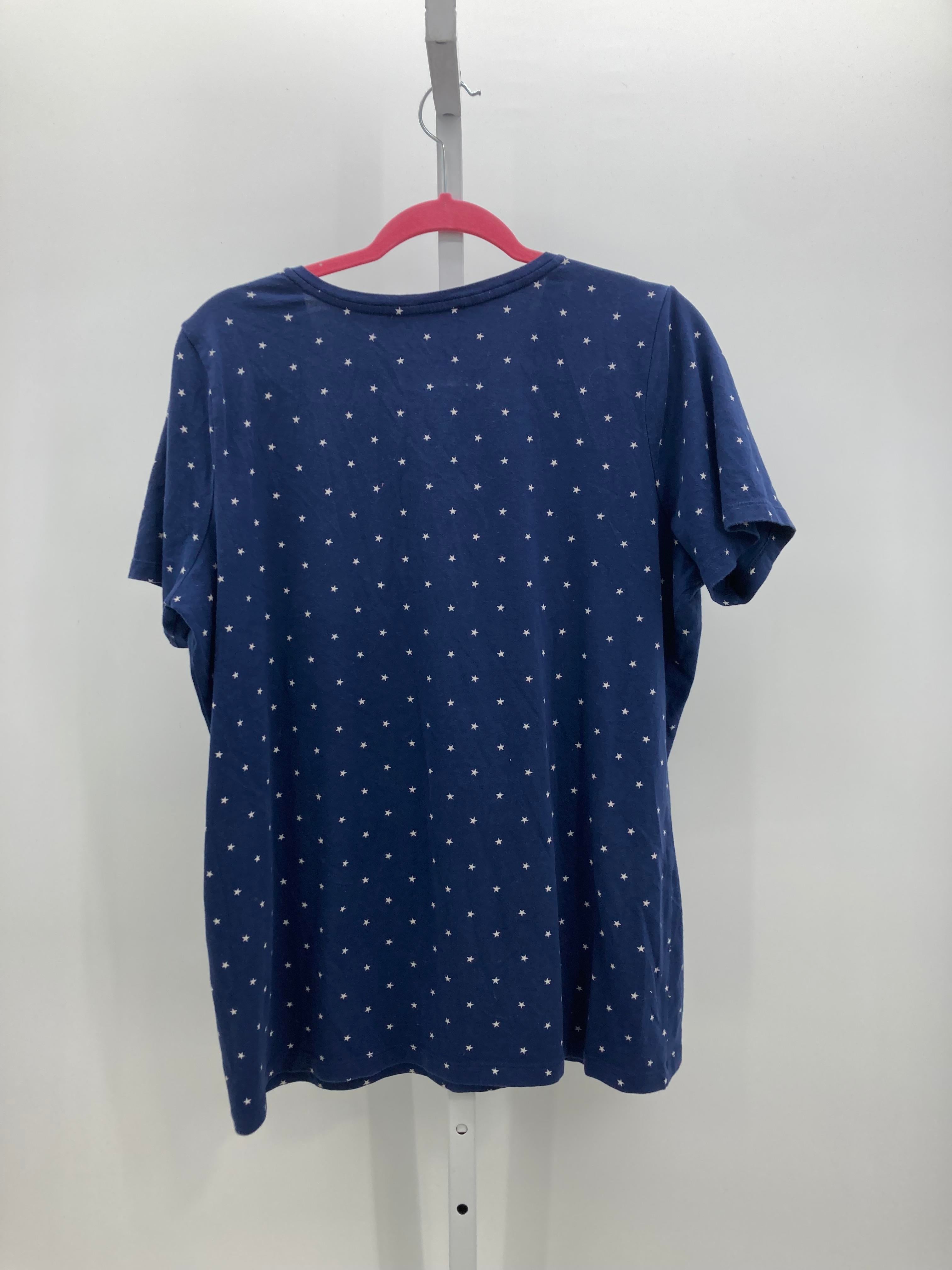 Jones New York Size 1X Womens Short Sleeve Shirt