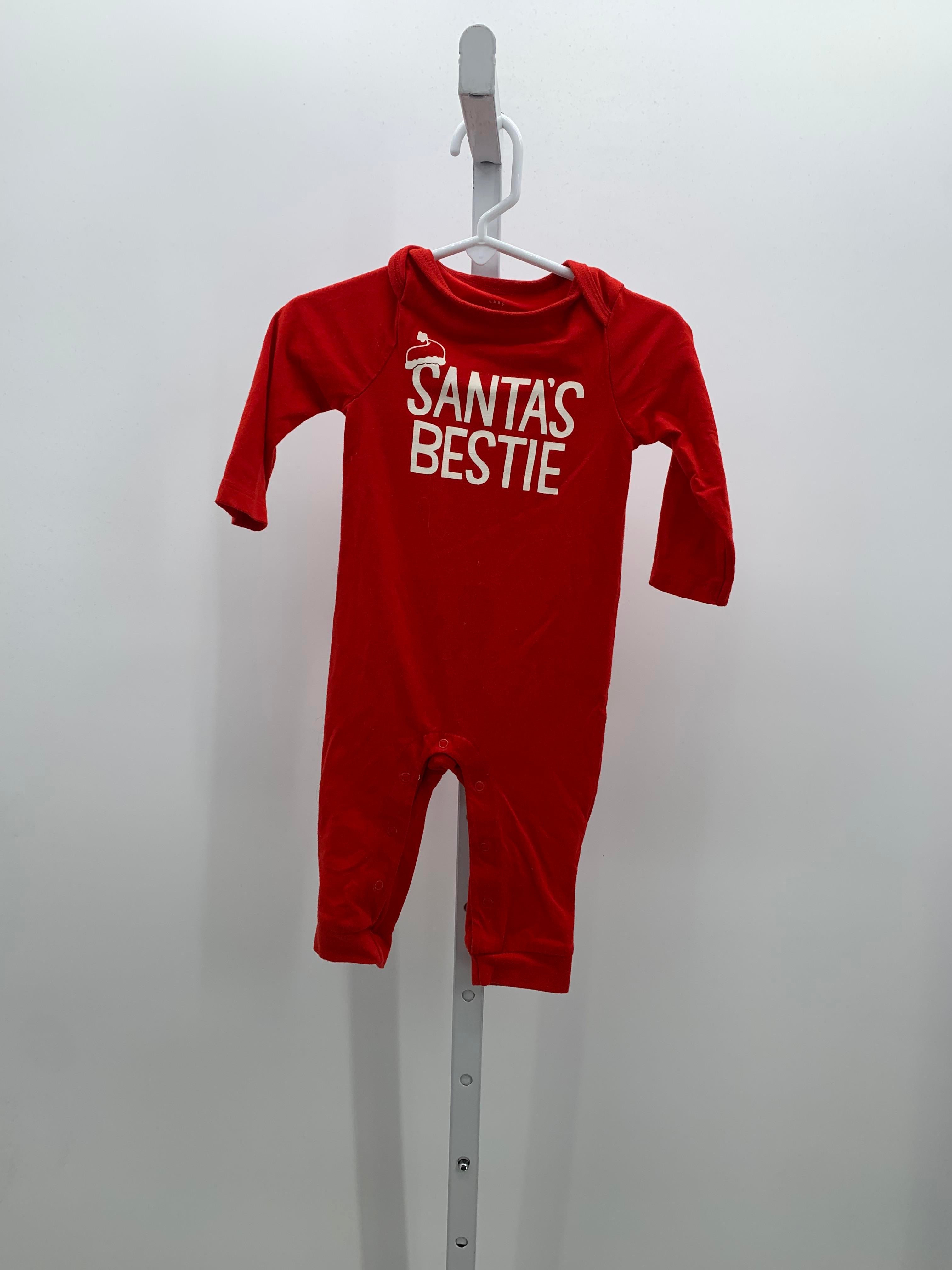 LONG SLV ROMPER SANTA'S BESTIE