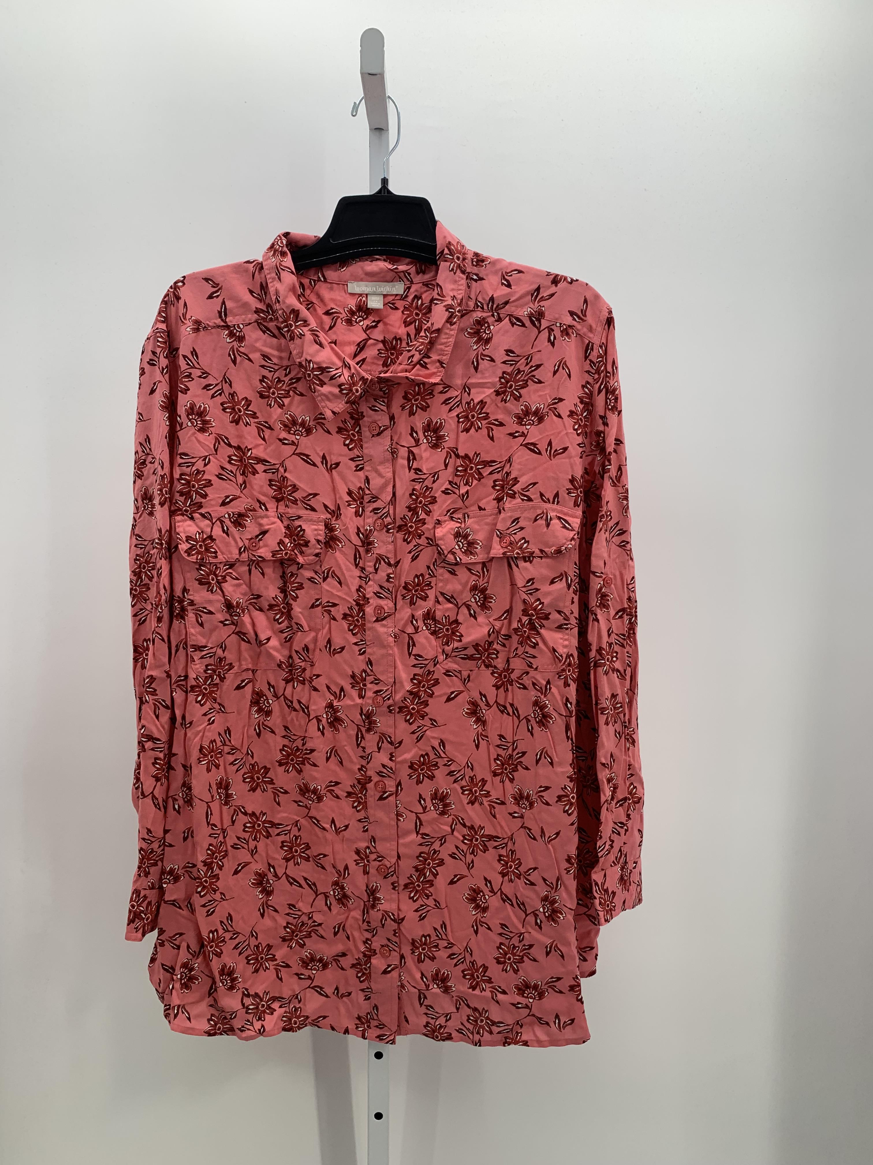 Woman Within Size 3X Womens Long Sleeve Shirt