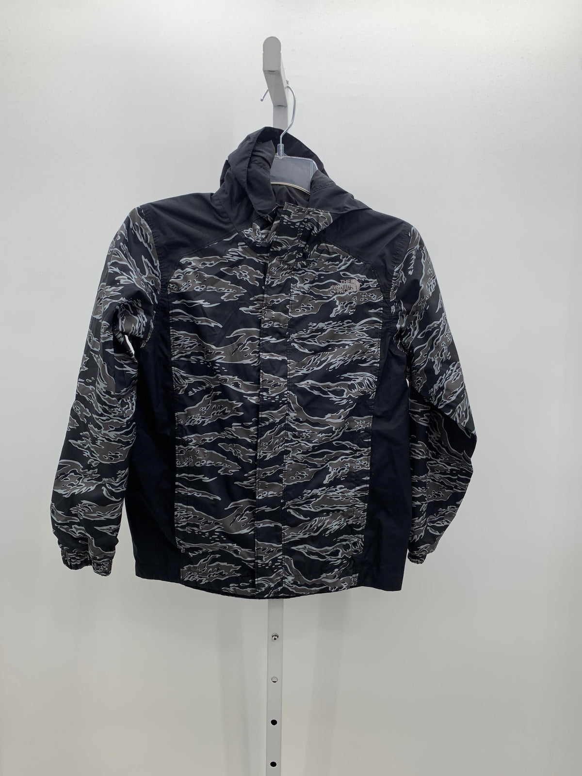 GREY PATTERN HOODED
