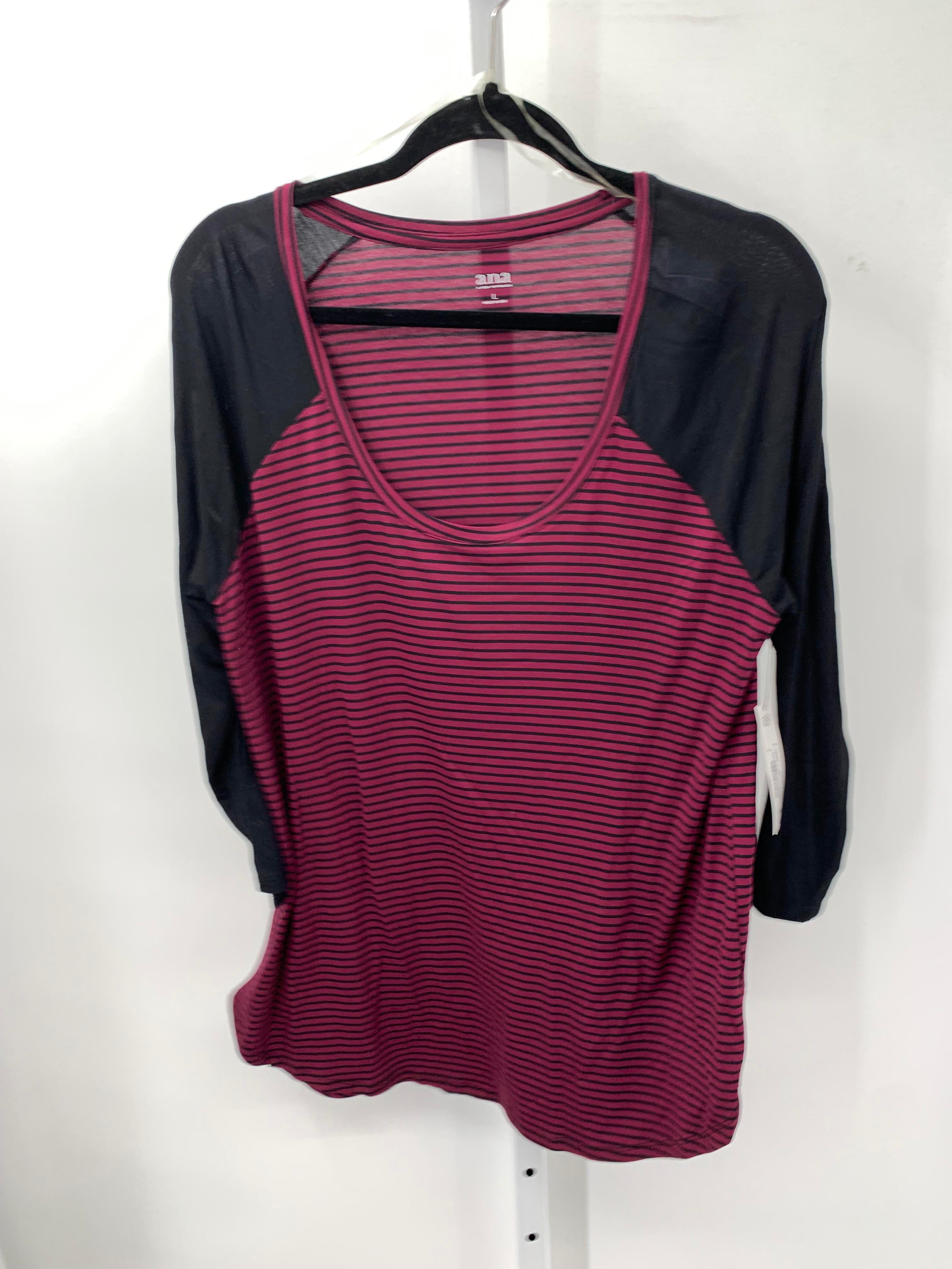 A.N.A. Size Large Misses 3/4 Sleeve Shirt