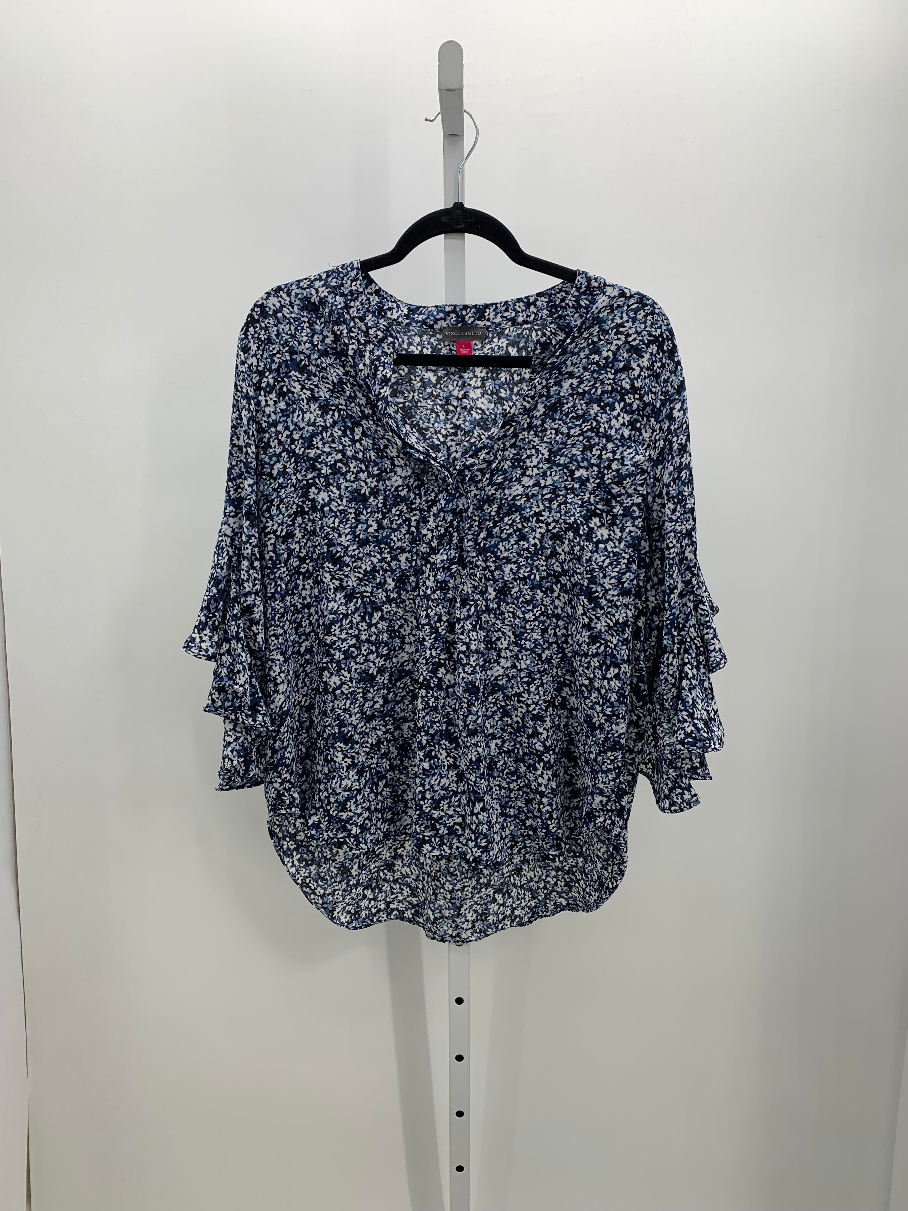 Vince Camuto Size Large Misses 3/4 Sleeve Shirt