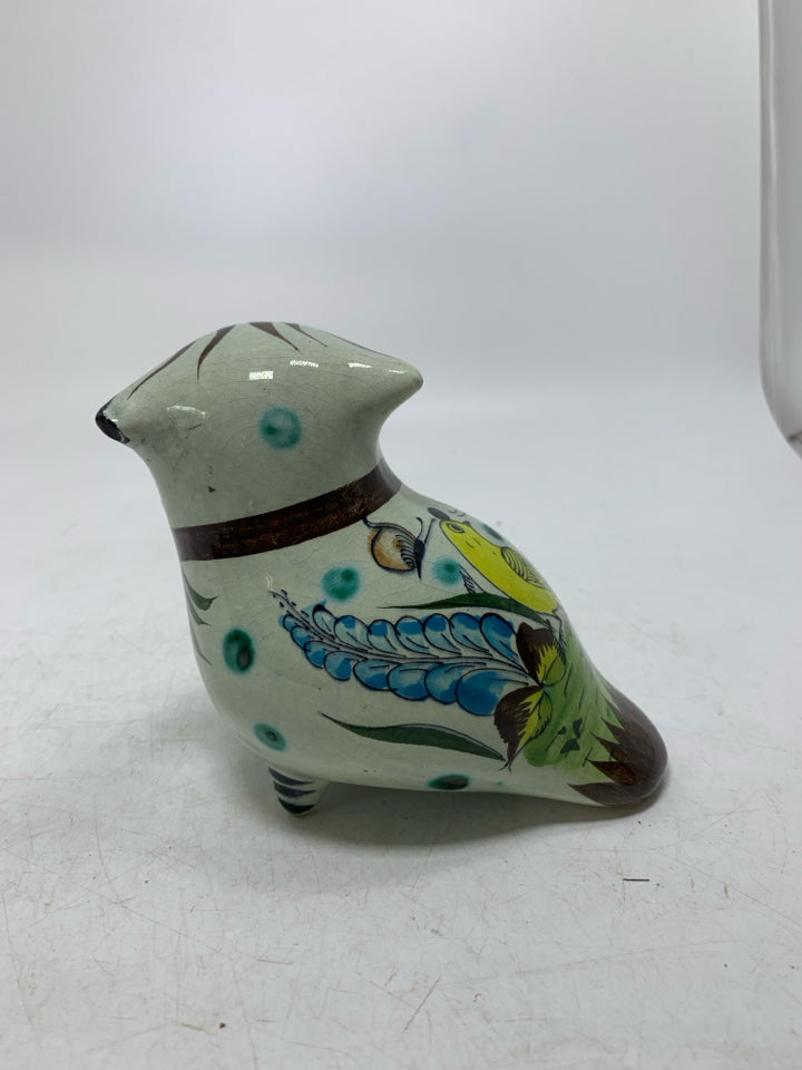 VERY DETAILED HAND PAINTED OWL MADE IN MEXICO.