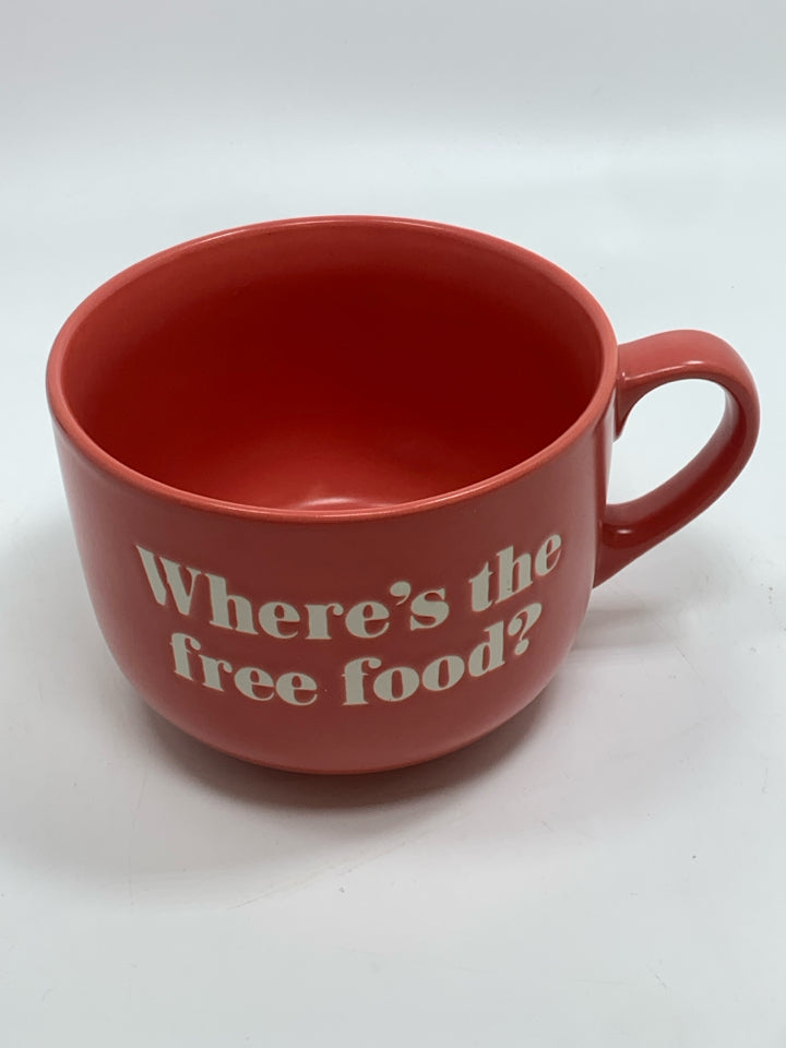 WHERES THE FOOD PINK LARGE MUG.