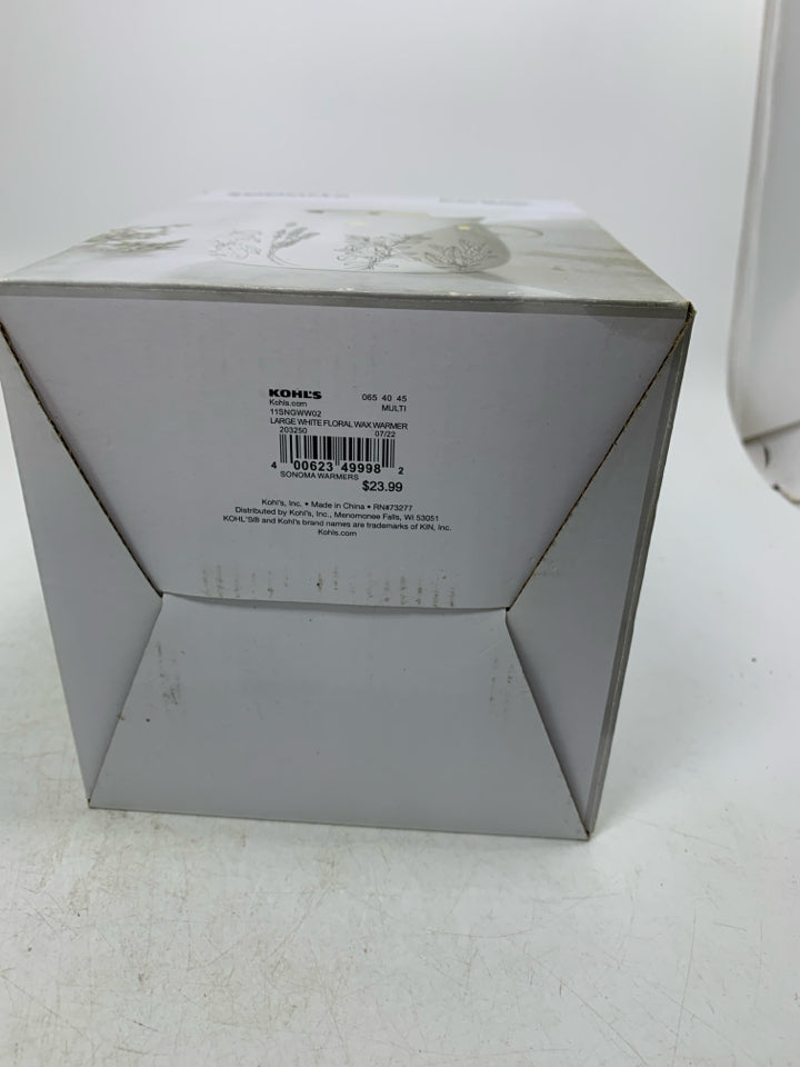 NIB FLORAL LARGE ELECTRIC WAX WARMER.