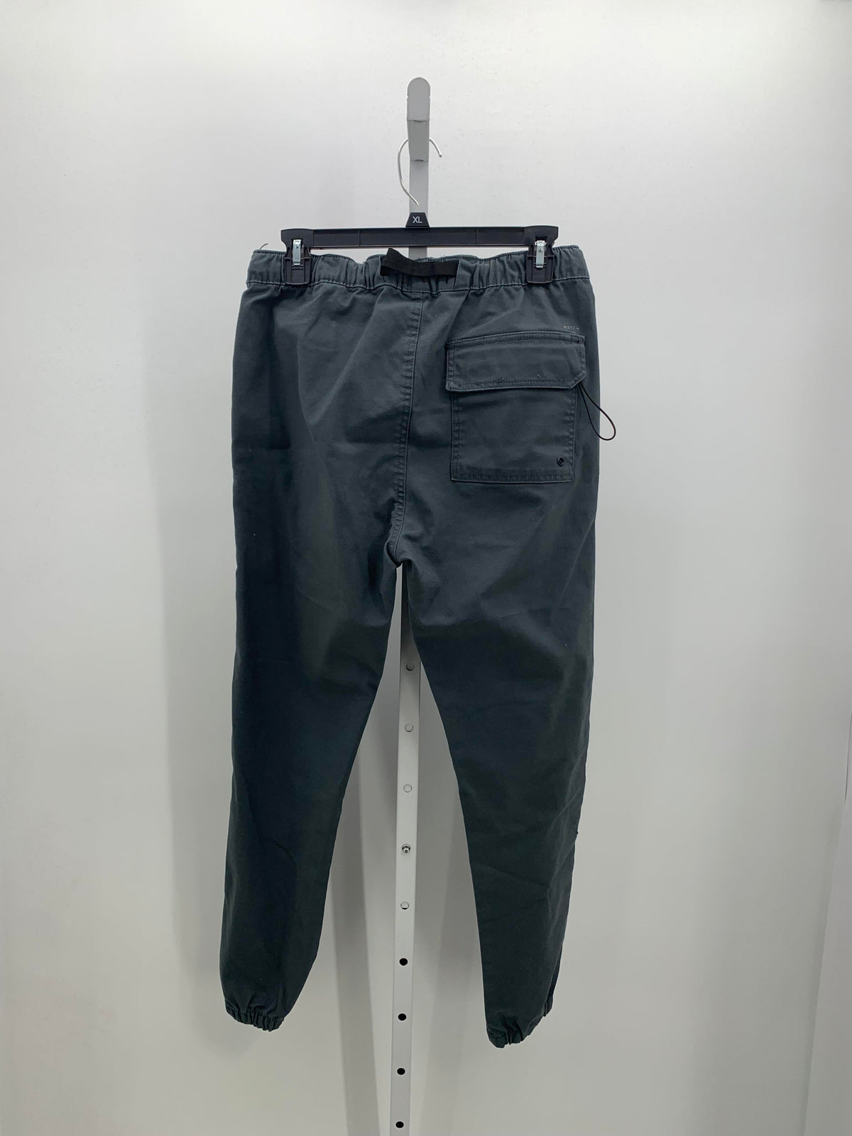 BLUE/GREY ELASTIC WAIST.