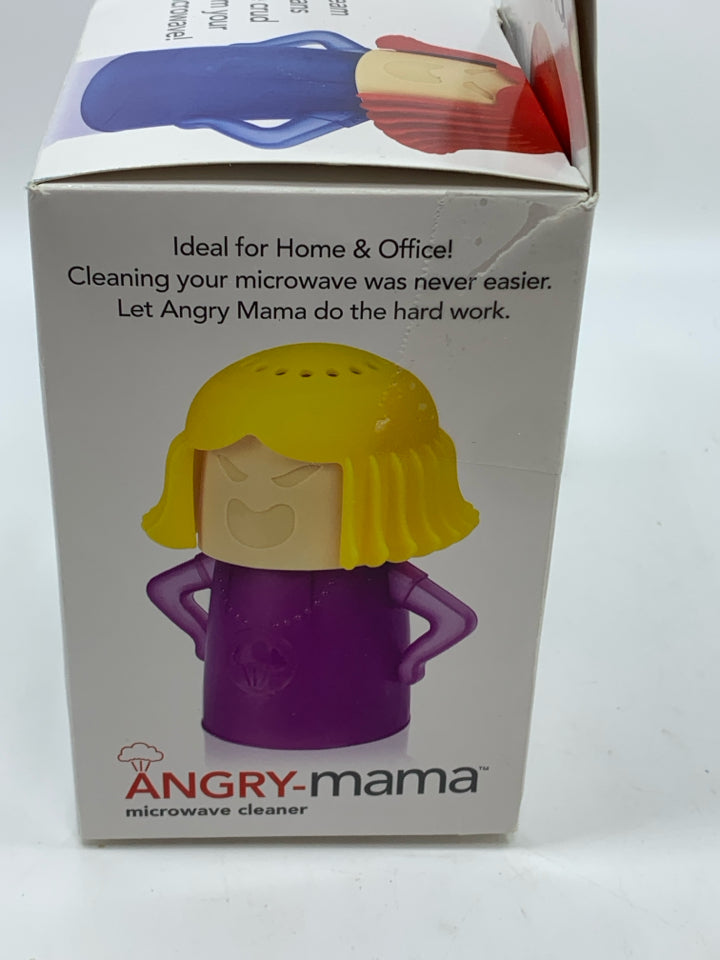 NIB ANGRY MAMA MICROWAVE STEAM CLEANER.