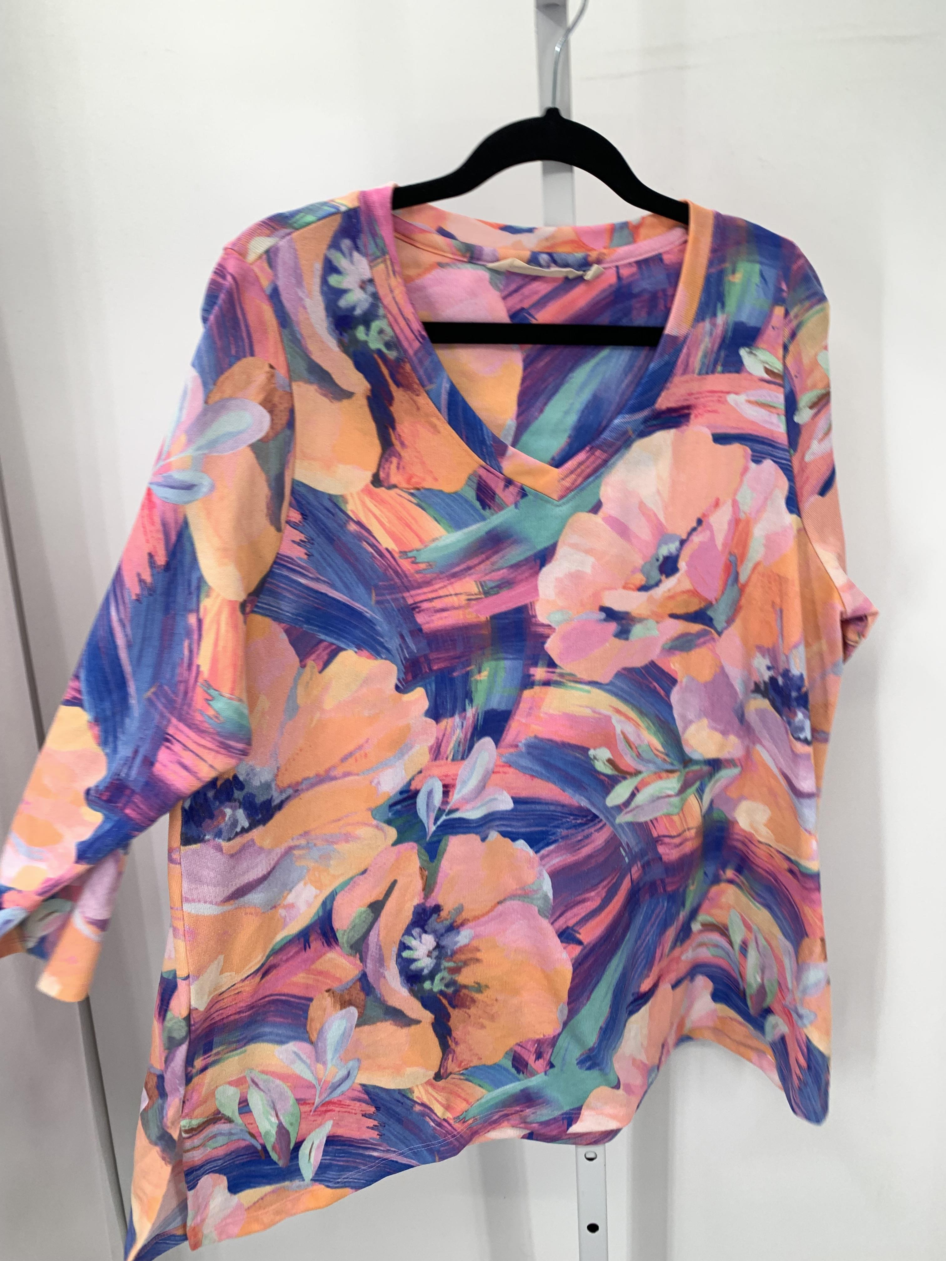 Soft Surroundings Size 1X Womens 3/4 Sleeve Shirt