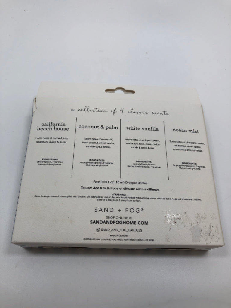 NIB SAND+FOG FRAGRANCE DIFFUSER OILS.
