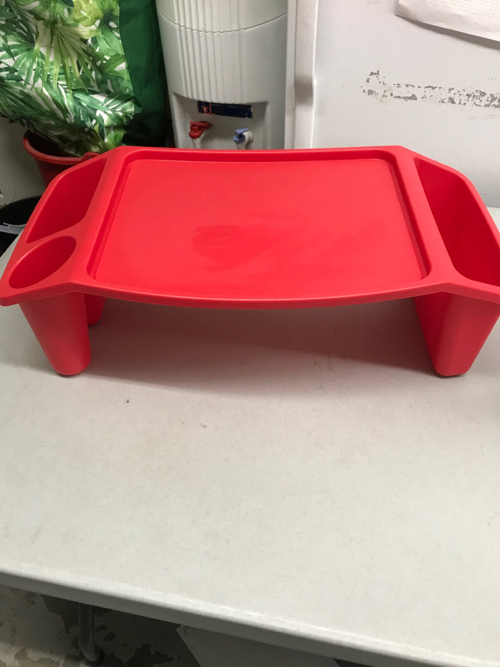 Red Plastic Lap Tray