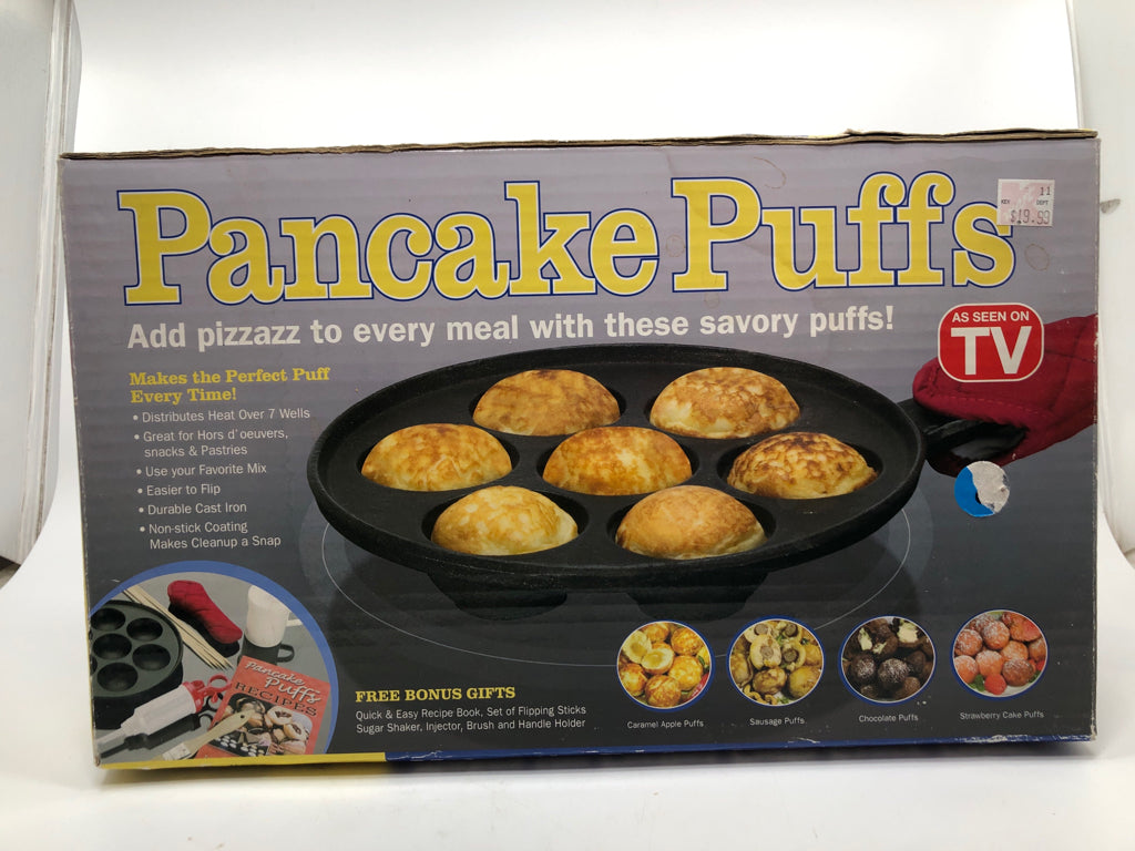 NIB PANCAKE PUFFS CAST IRON BAKER.