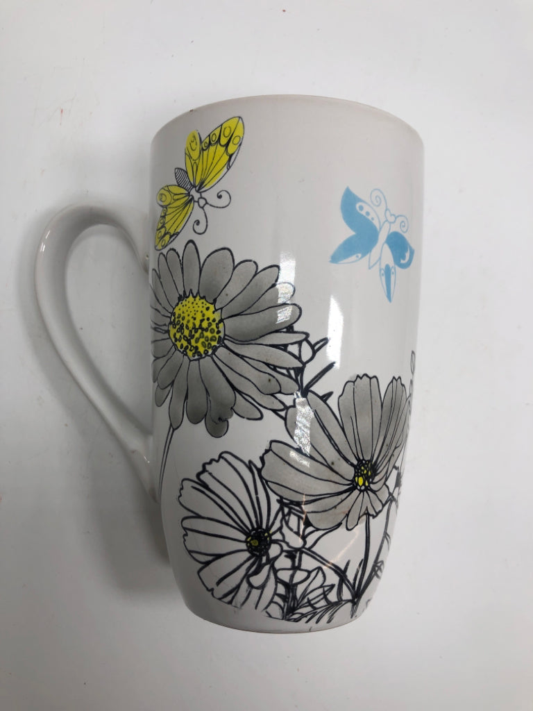 YELLOW BUTTERFLY MUG.