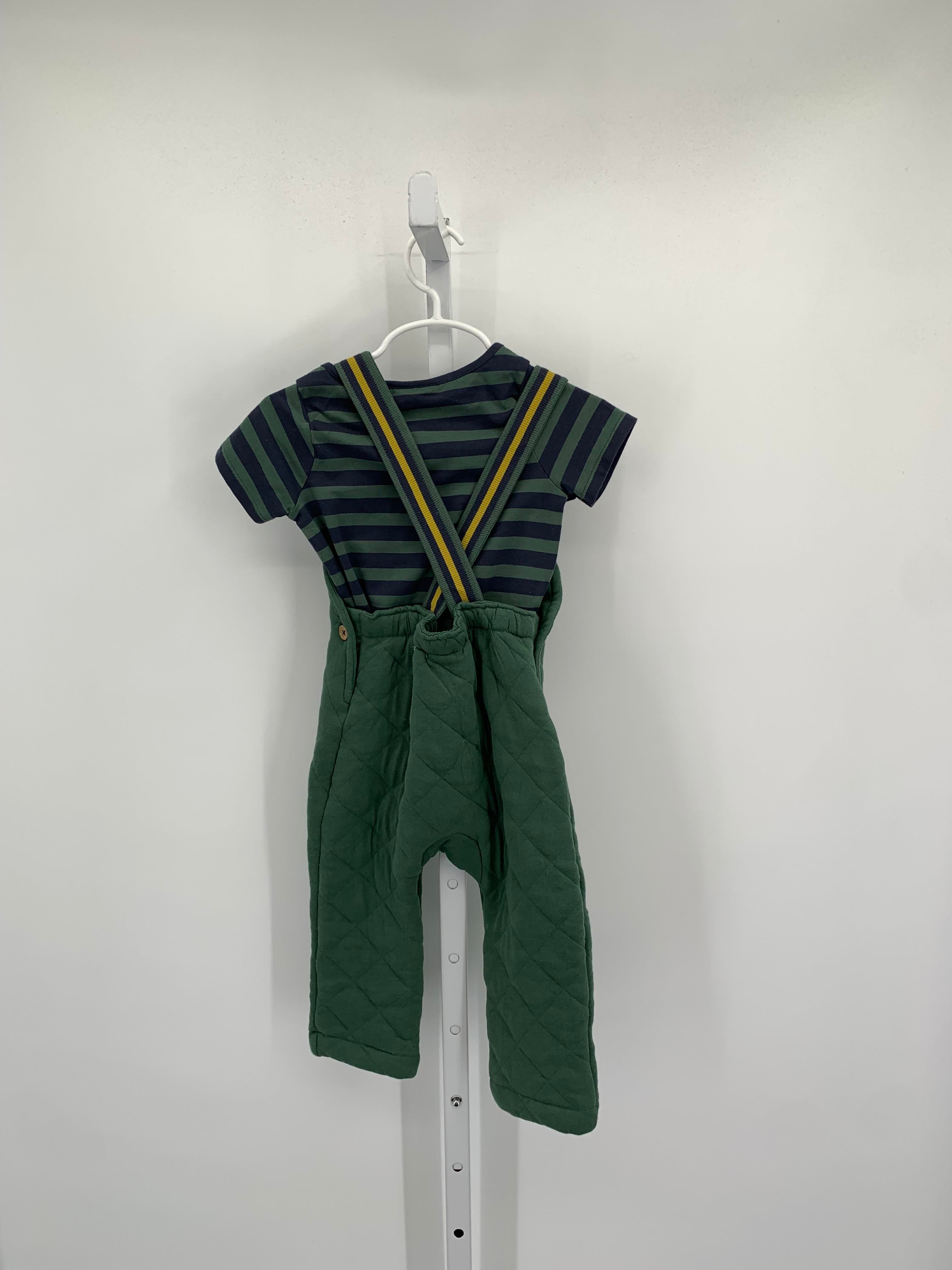 NAVY STRIPE SHIRT KNIT OVERALLS