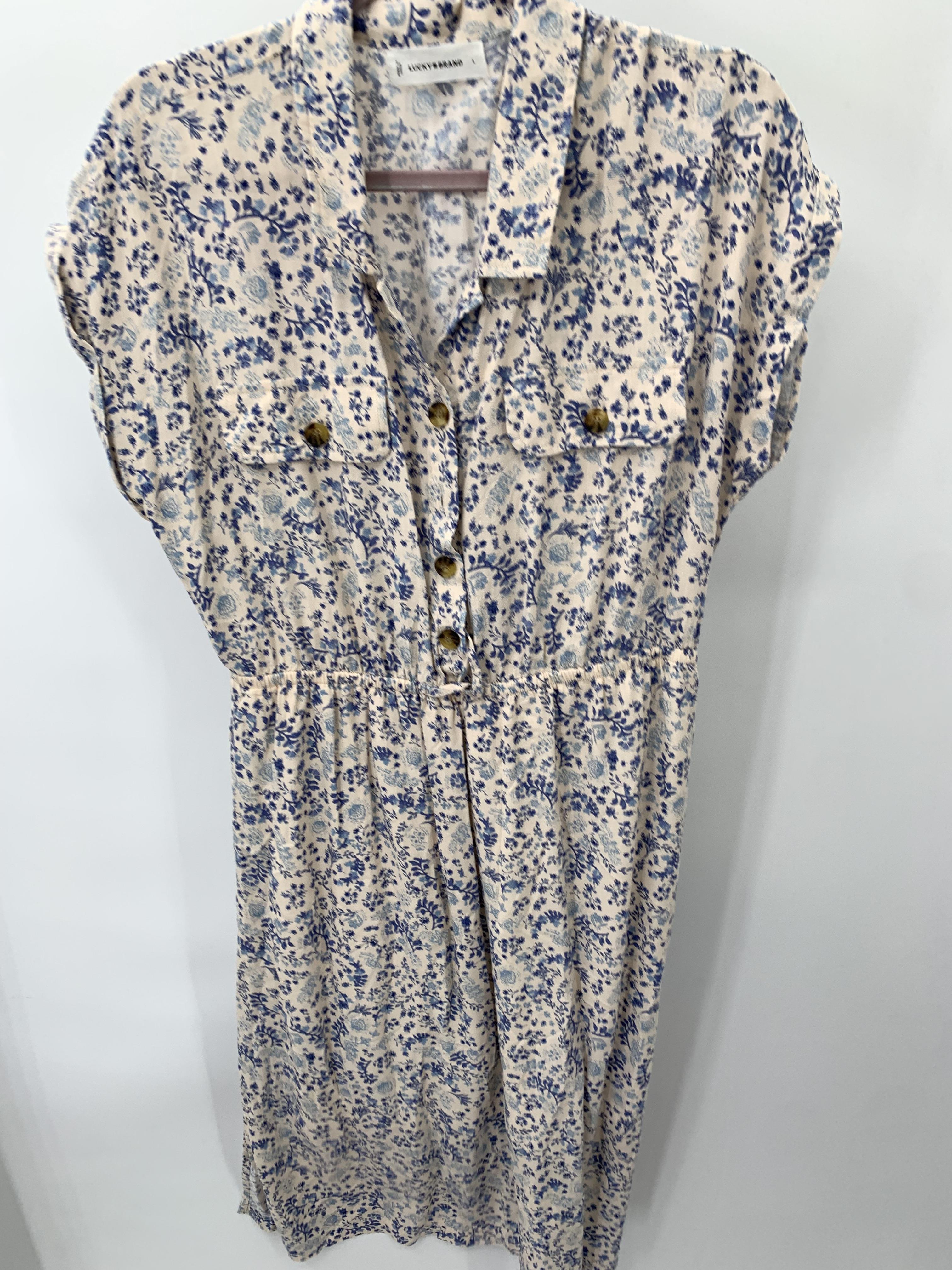 Lucky Brand Size Large Misses Short Sleeve Dress