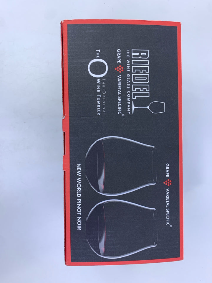 NIB RIEDEL STEMLESS WINE GLASS.
