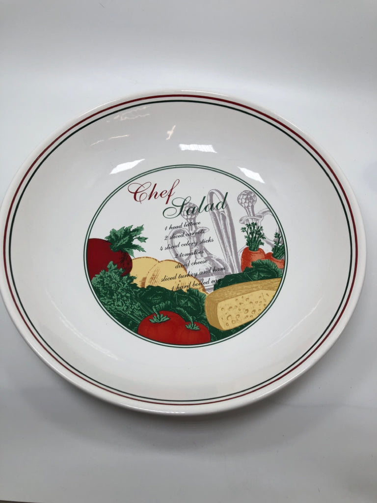 CHEF SALAD BOWL MADE IN PORTUGAL.