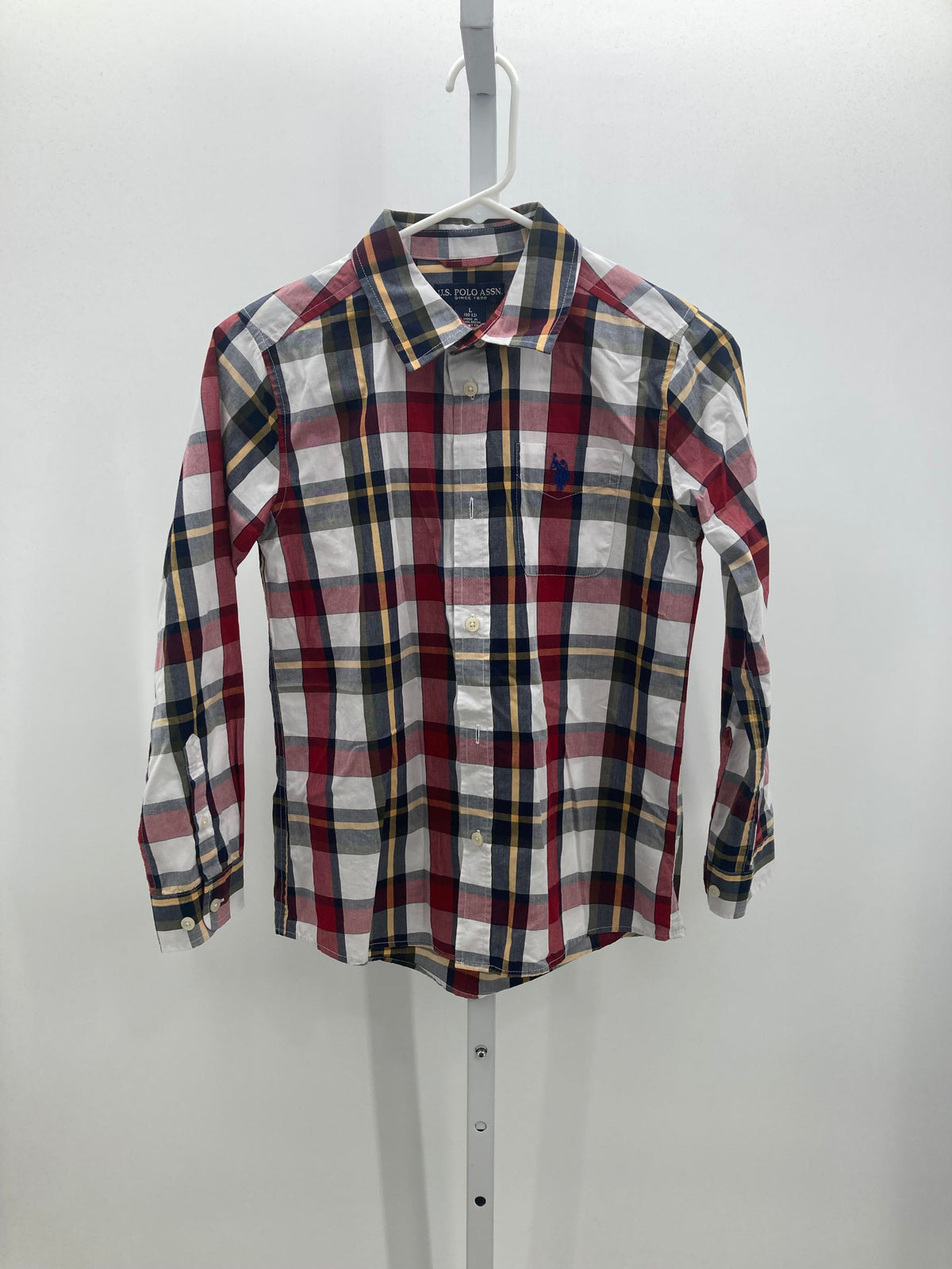 PLAID BTN DOWN