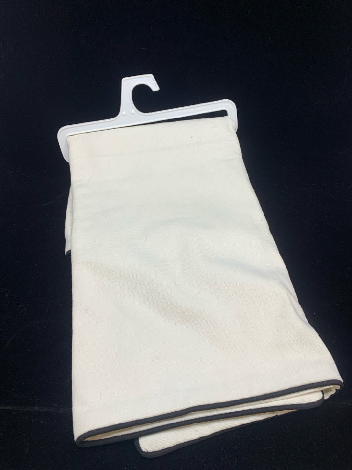 CREAM W/BLACK TRIM PILLOW COVER.