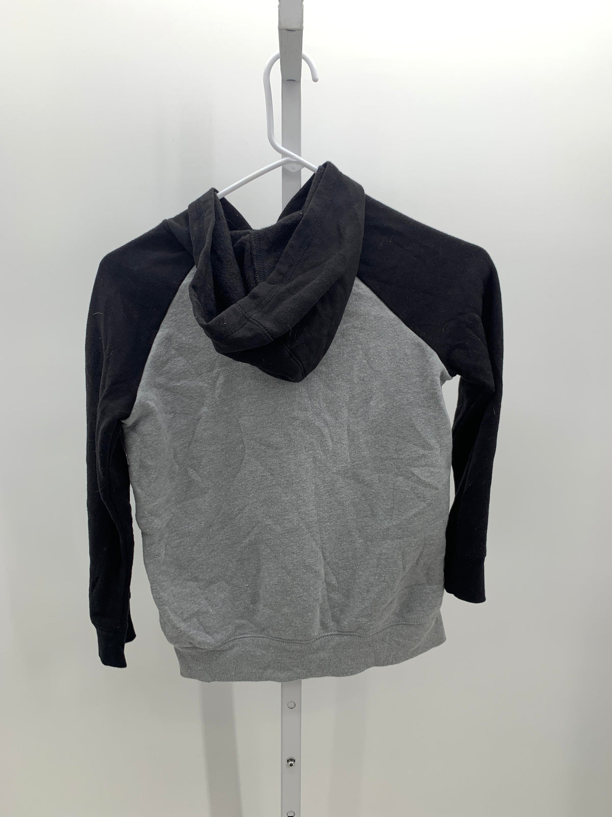BLACK HOODED ZIP KNIT