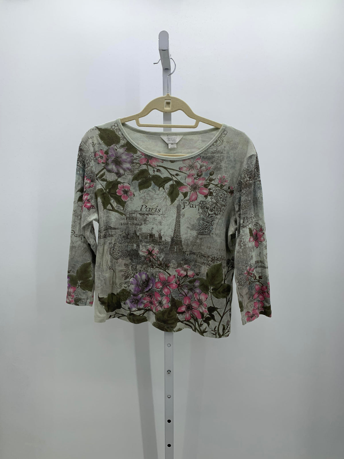Christopher & Banks Size Large Petite Petite 3/4 Sleeve Shirt