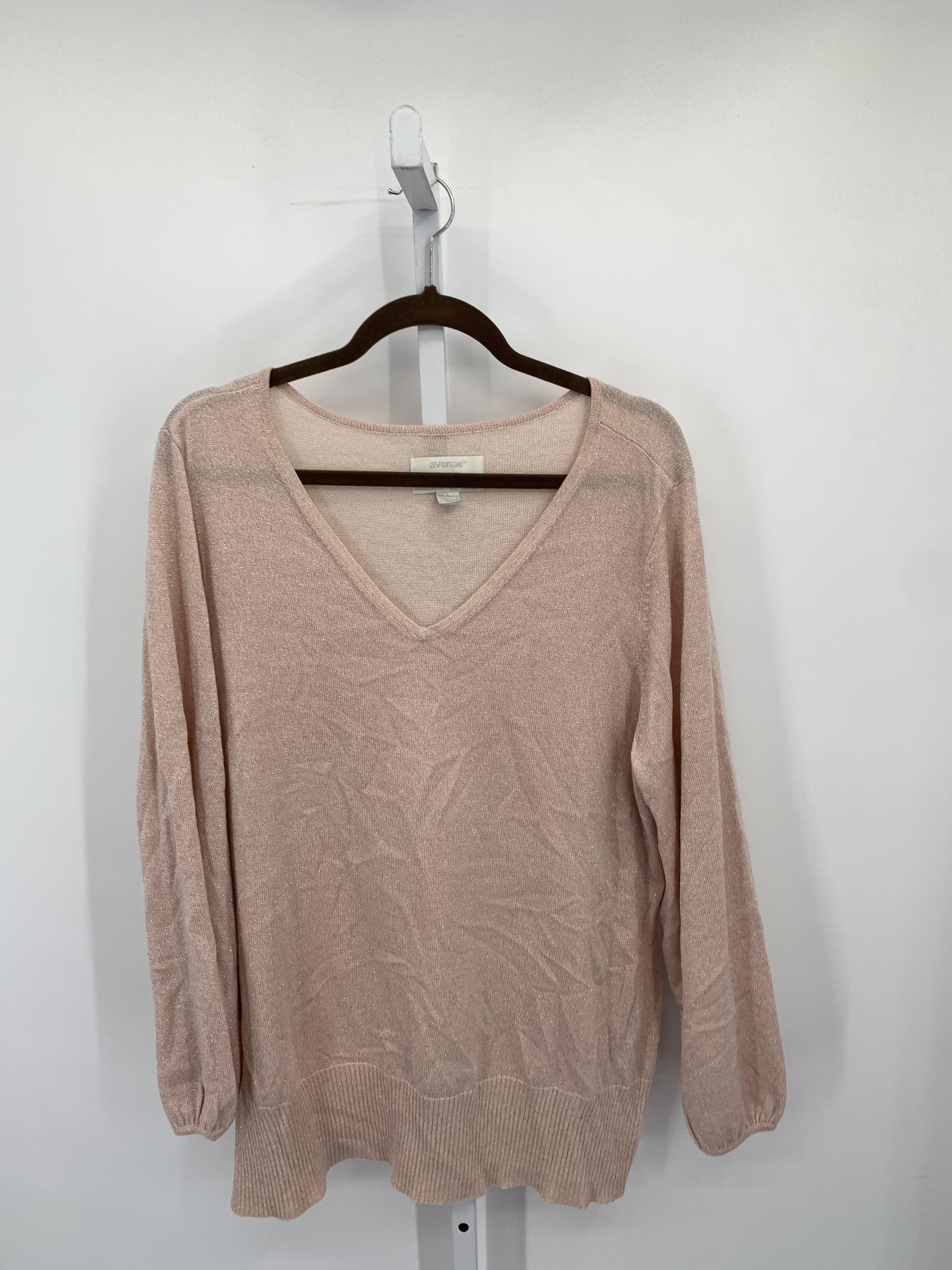 Avenue Size 22/24 W Womens Long Slv Sweater