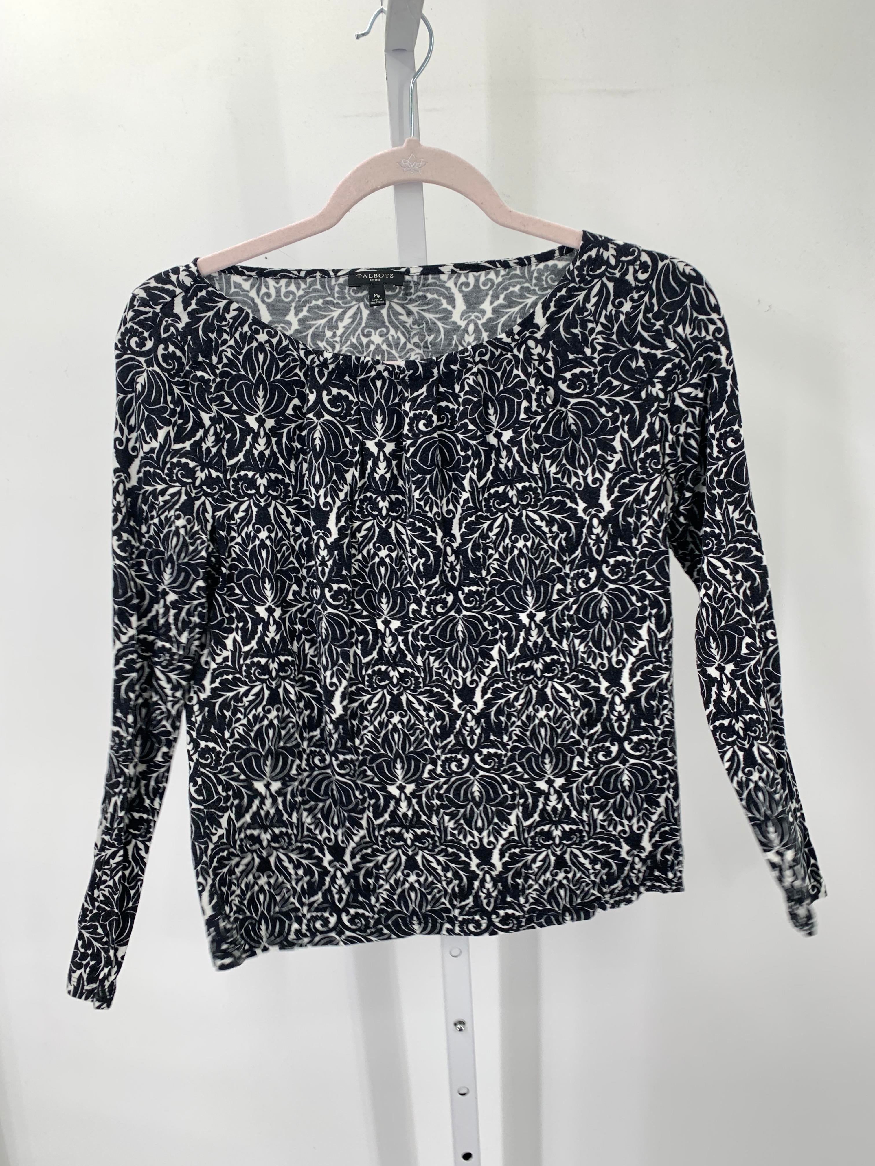 Talbots Size Medium Petite Petite Long Sleeve Shirt