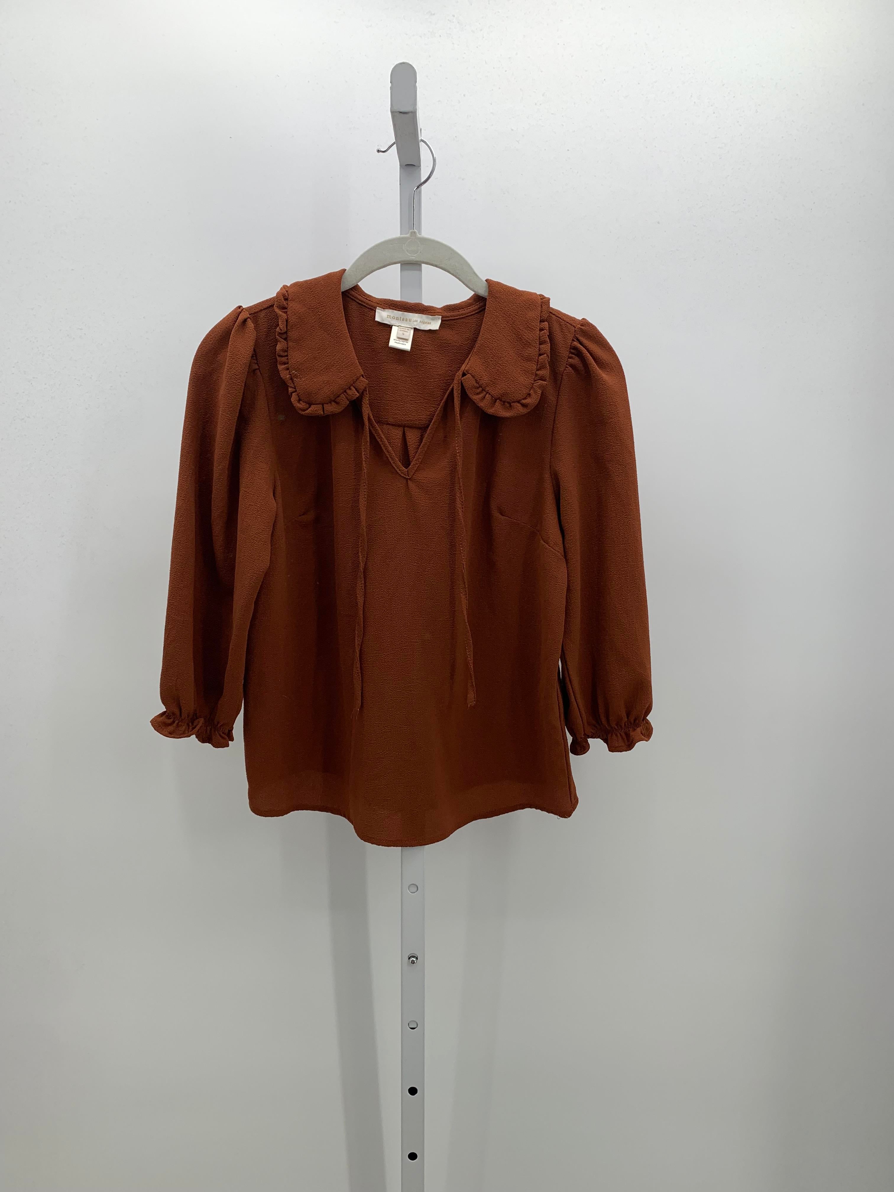 monteau Size Small Misses 3/4 Sleeve Shirt