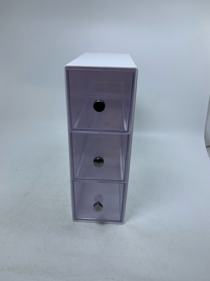 PLASTIC NARROW 3 DRAWER TEA BAG HOLDER.