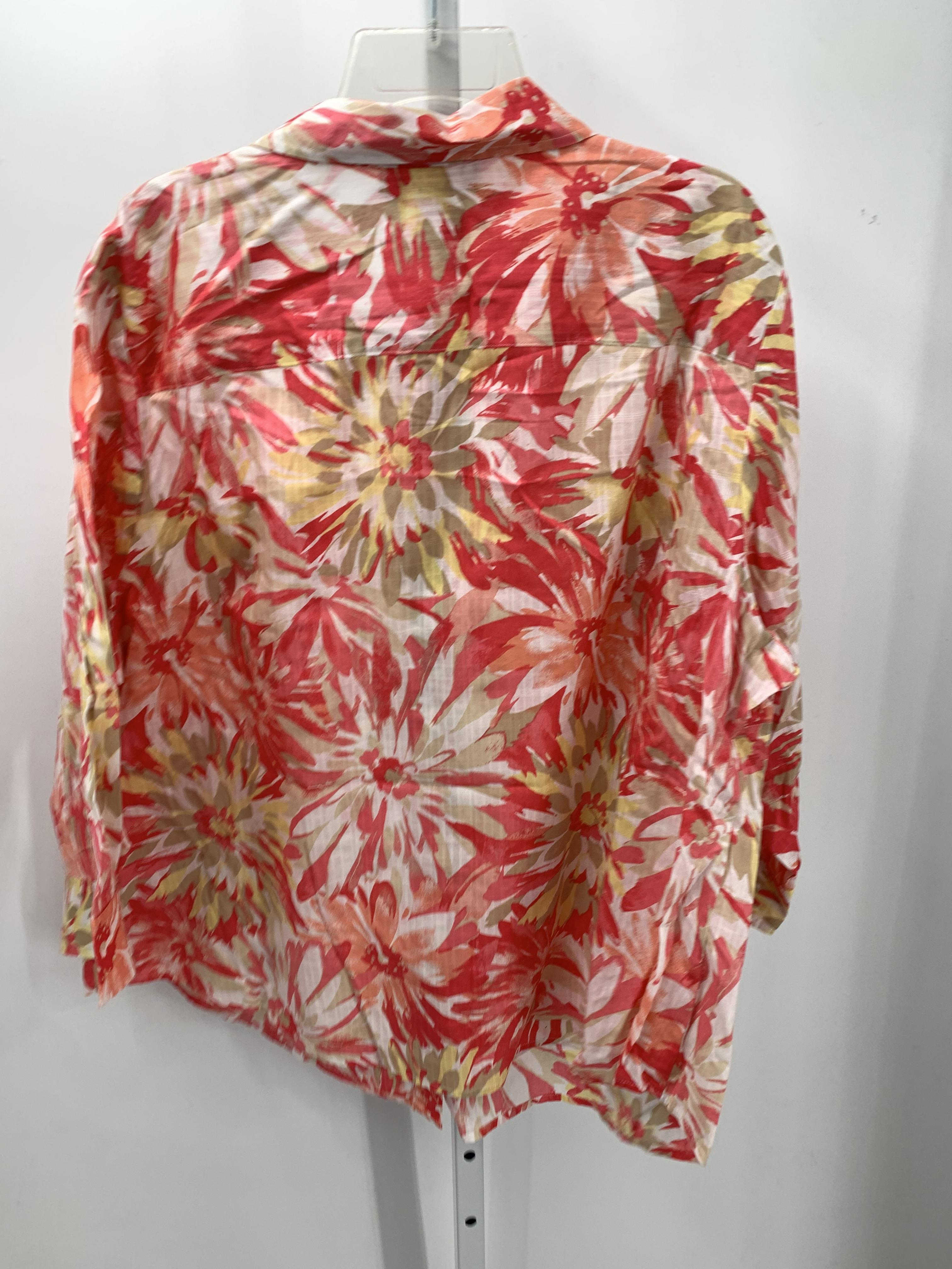 Karen Scott Size 3X Womens 3/4 Sleeve Shirt