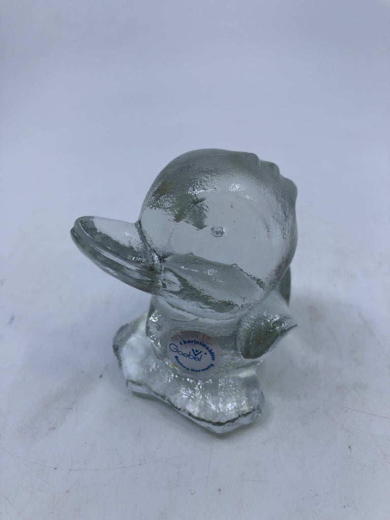 VTG GLASS HAPPY DUCKLING.