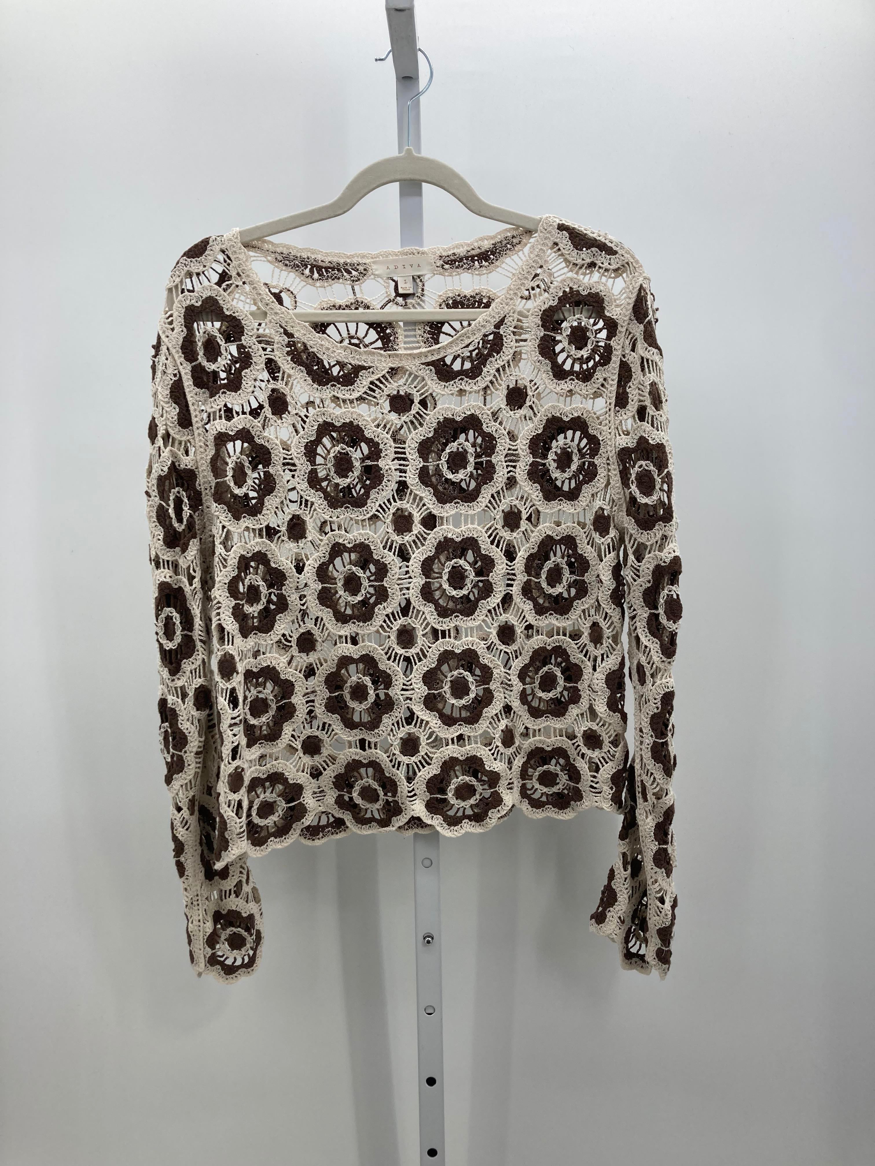 Adiva Size Large Misses Long Slv Sweater