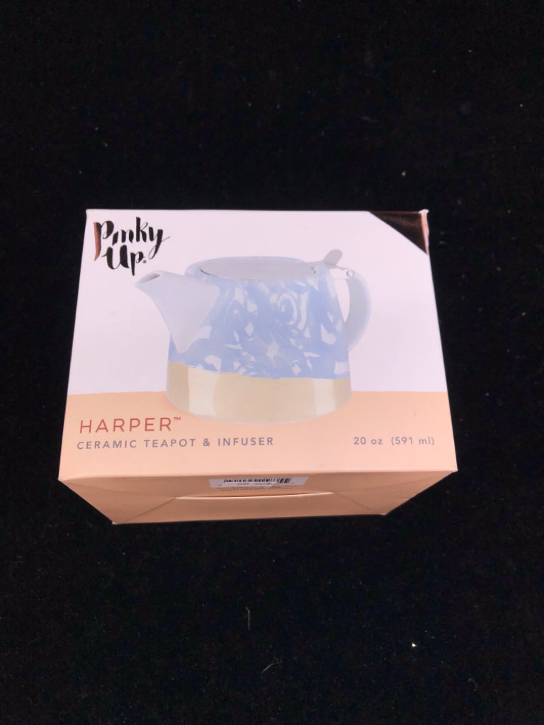 NIB CERAMIC TEAPOT + INFUSER